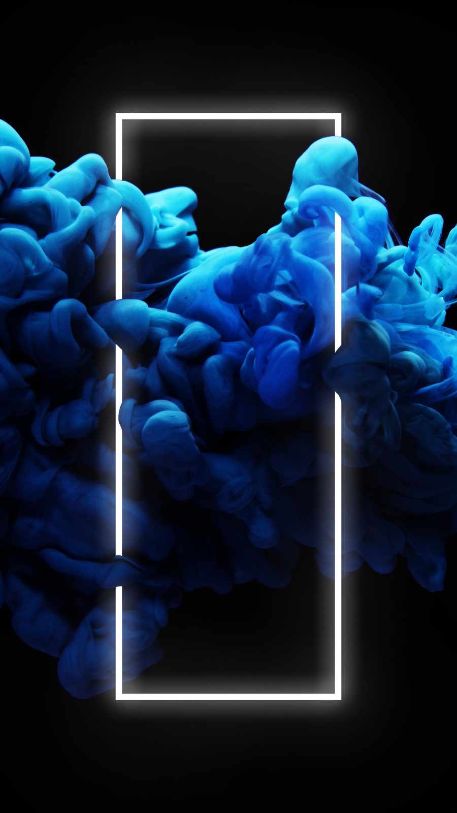 Neon Blue Smoke Wallpaper, iPhone Wallpaper
