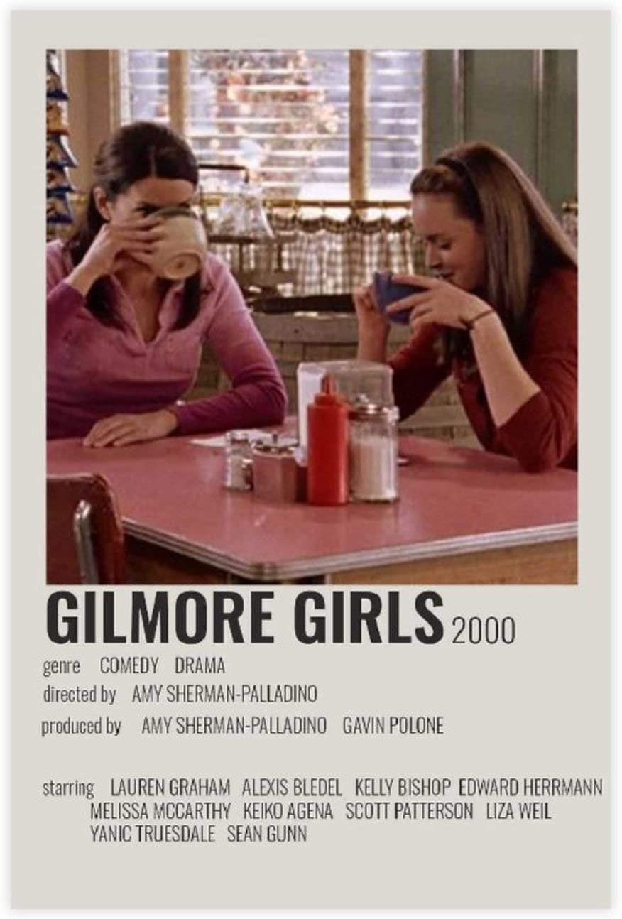 TV Series Gilmore Girls 90s Vintage Posters For Room Aesthetic Canvas Poster Wall Art Decor Print Picture Paintings For Living Room Bedroom Decoration 12—18inch(30—45cm) Unframe Style1