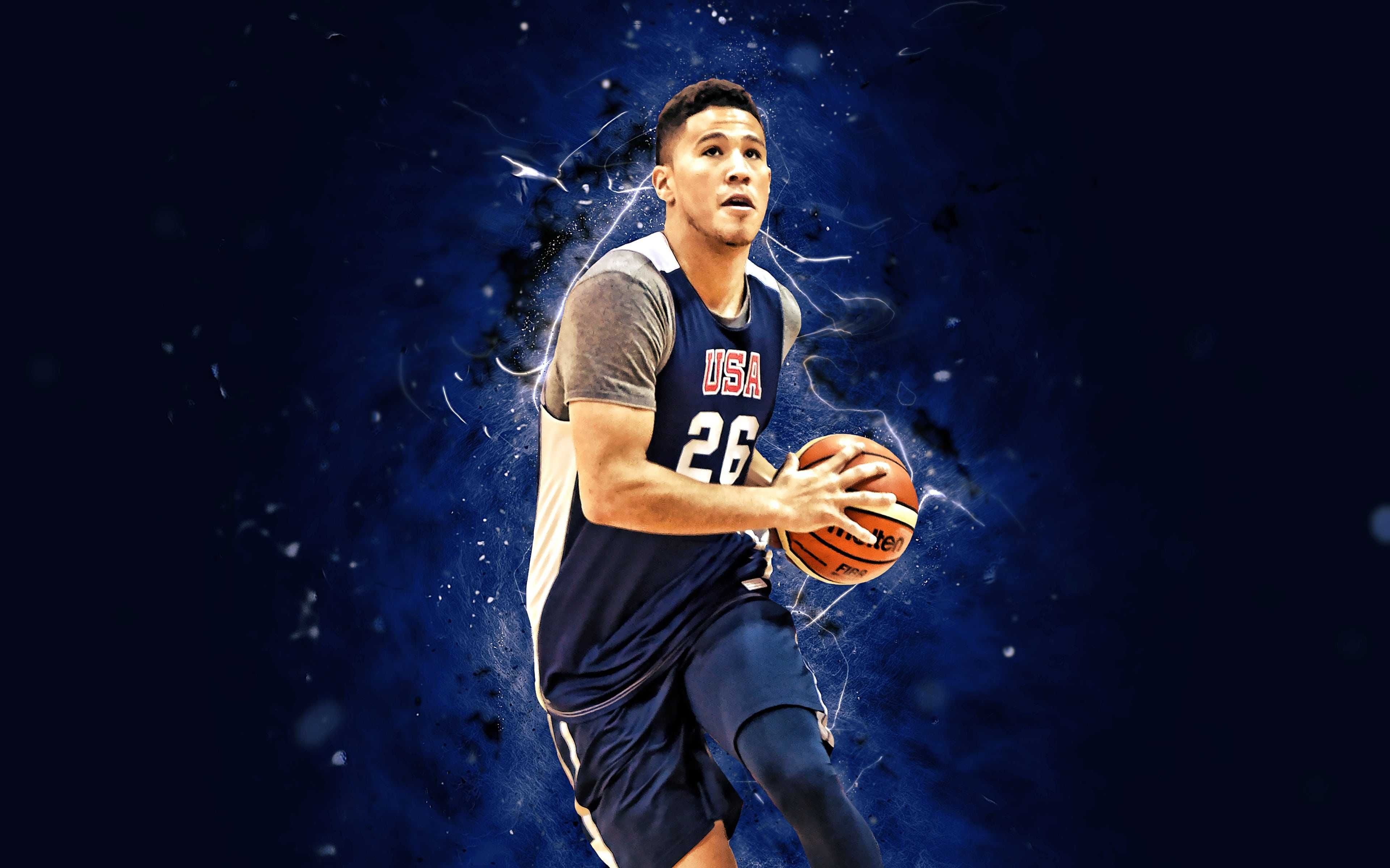 Devin Booker Wallpaper 4K, NBA 2K23, Basketball game