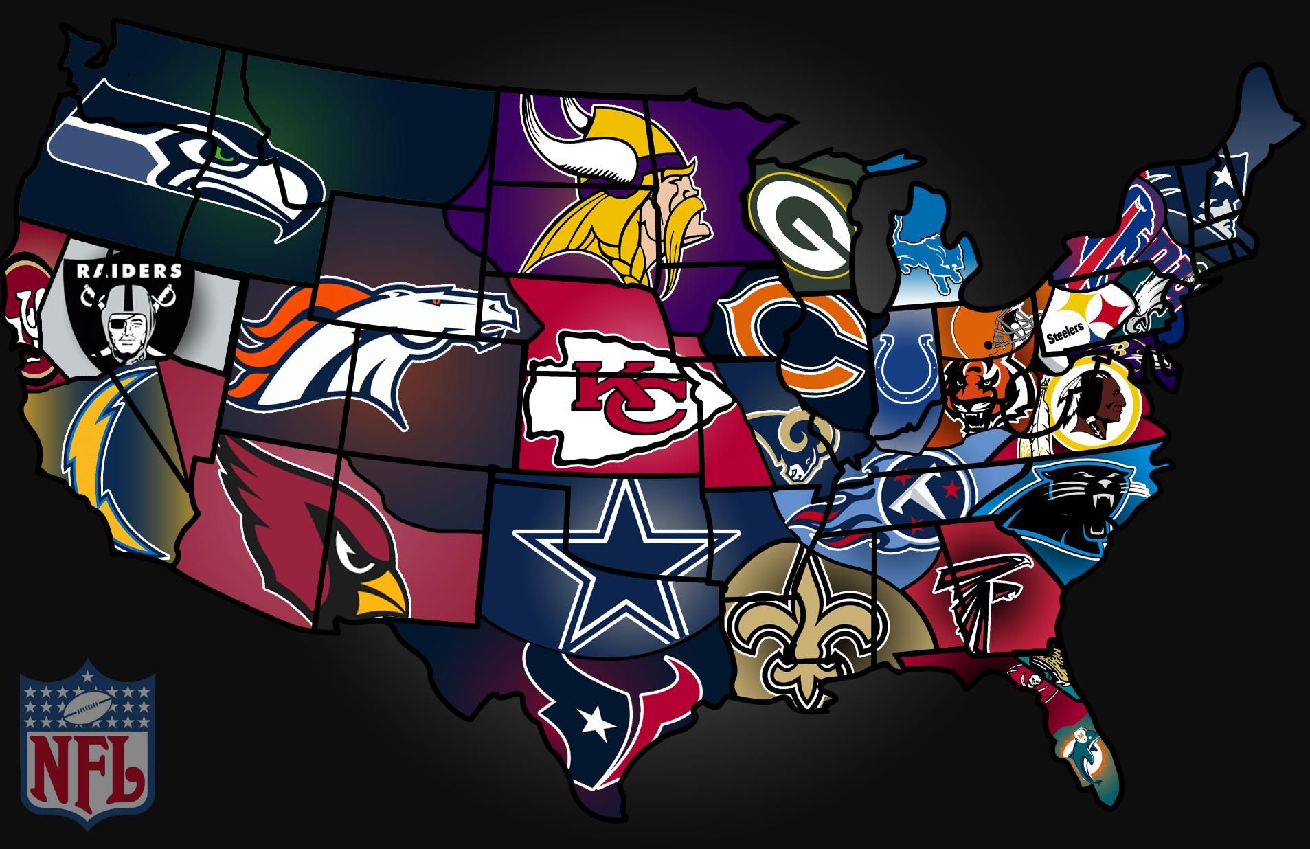 NFL Map, Teams