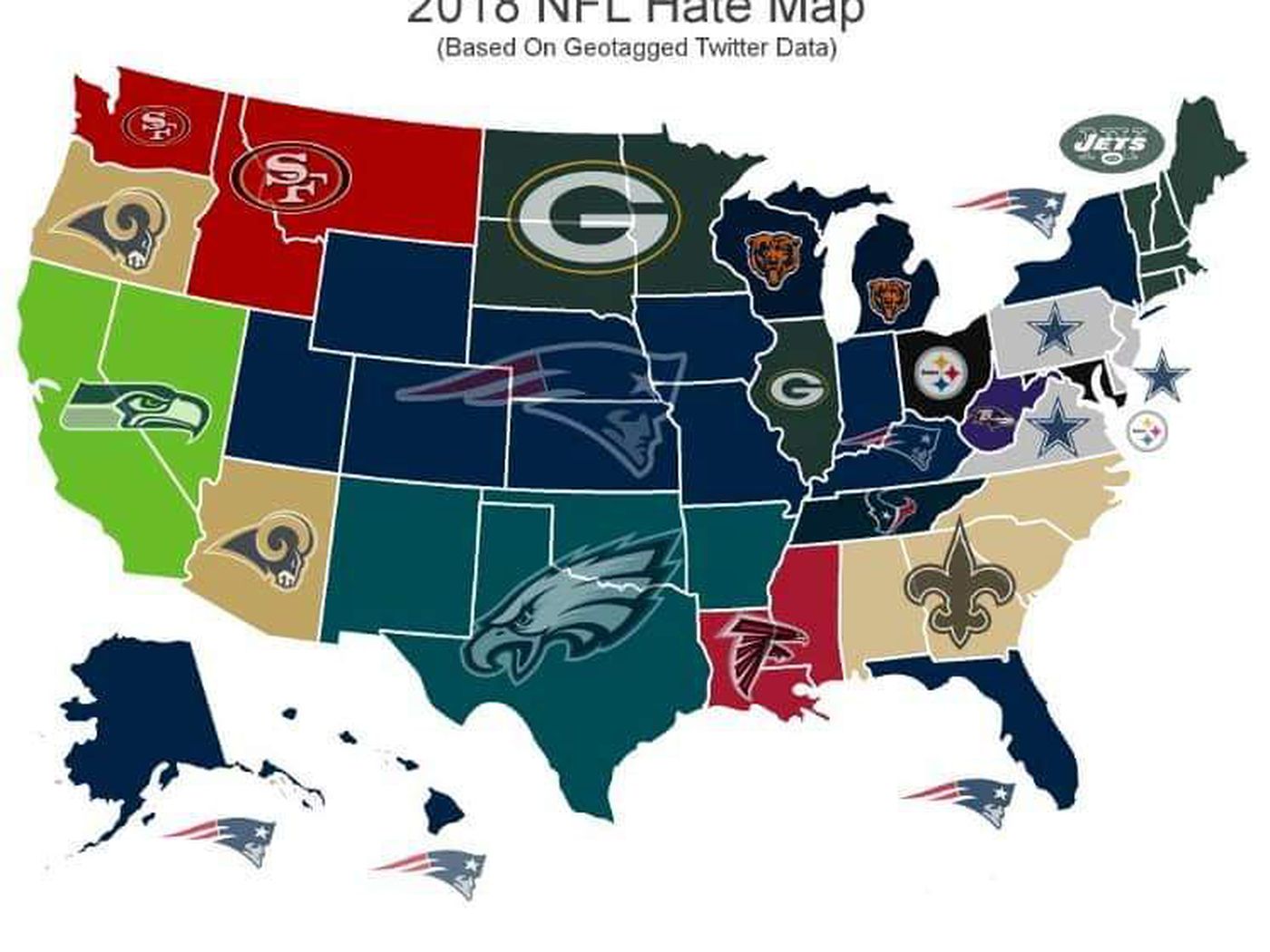 This Map Shows The Patriots Were America's Most Hated Team In 2018