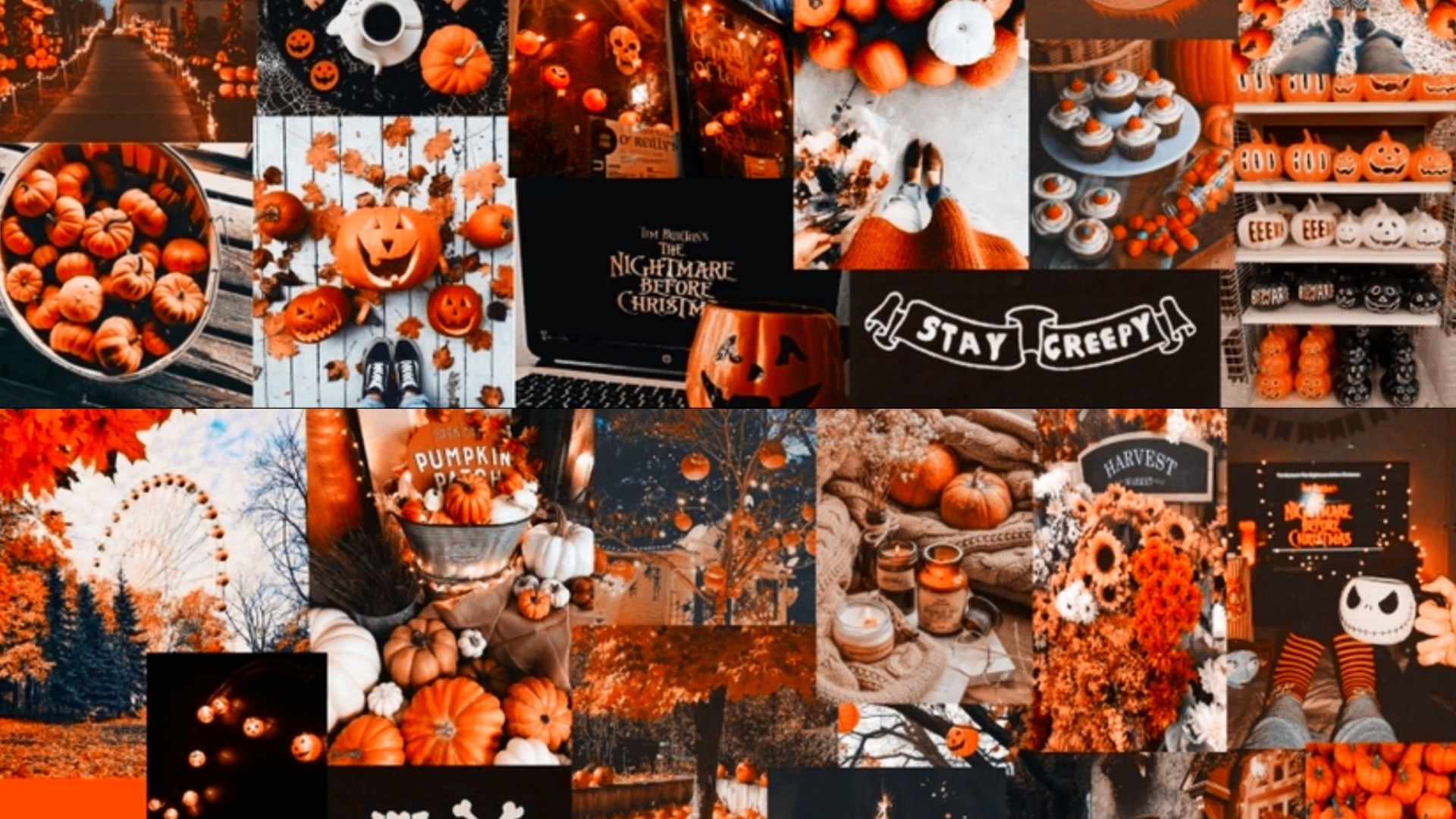 Collage Halloween Preppy Wallpapers - Wallpaper Cave
