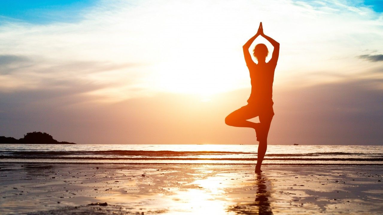 Beach Yoga Wallpaper & Background Beautiful Best Available For Download Beach Yoga Photo Free On Zicxa.com Image