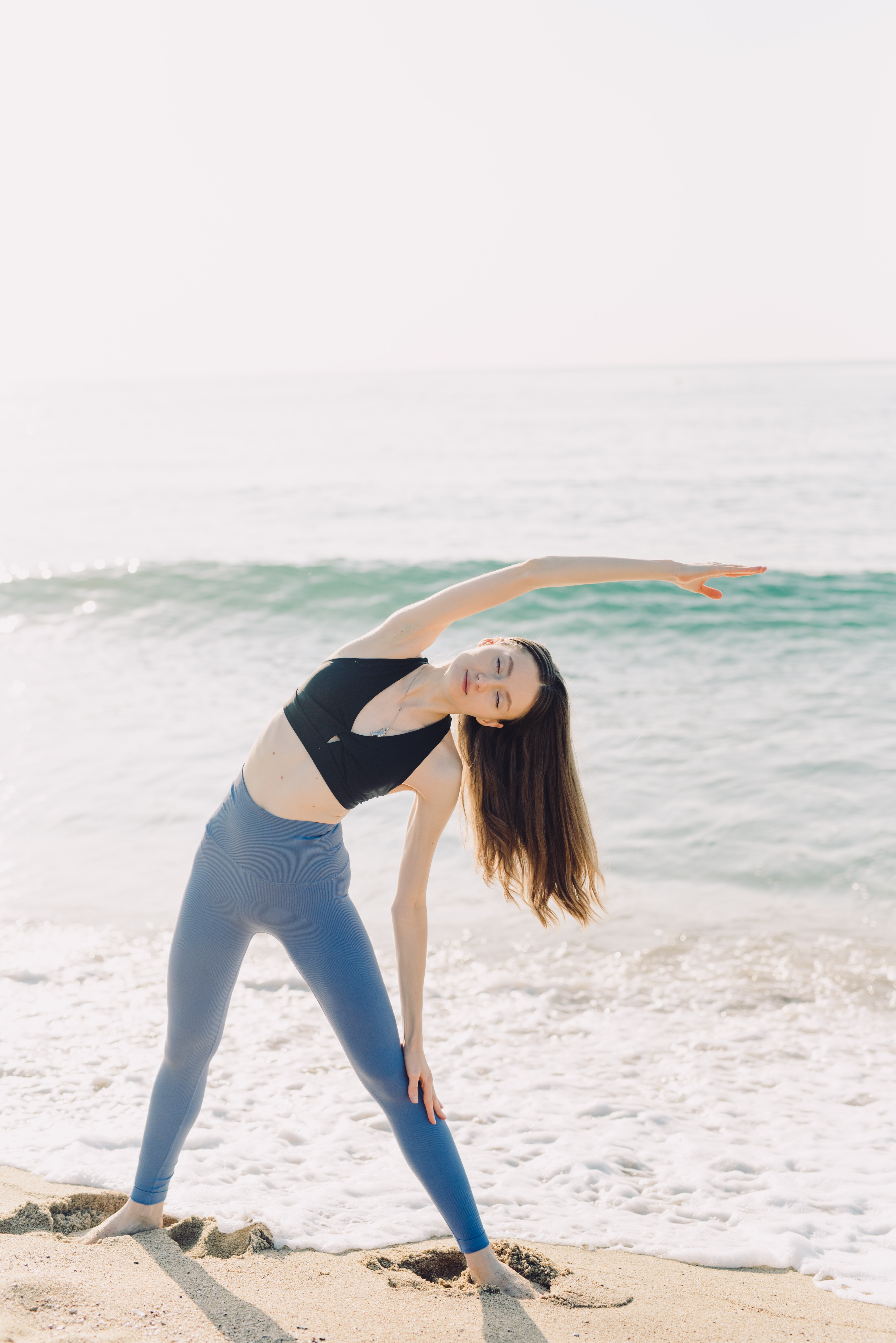 Women Doing Yoga at the Beach · Free