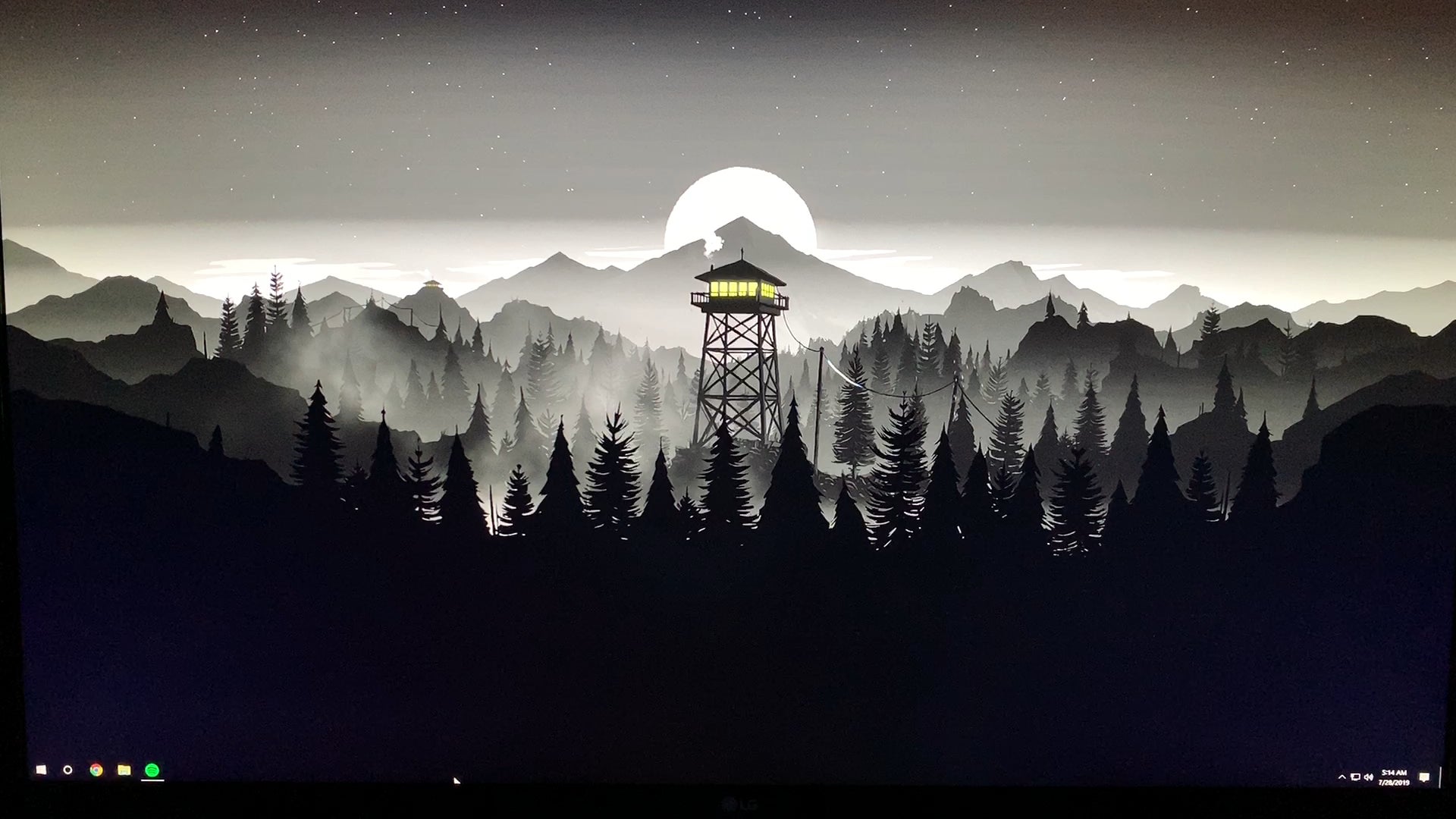 Just Pulled An All Nighter For This. This Is One Of My First Wallpaper I've Made So Don't Judge Me If Its Bad. Hope You Enjoy! Wallpaper: “Firewatch Tower AMOLED Friendly White Edit