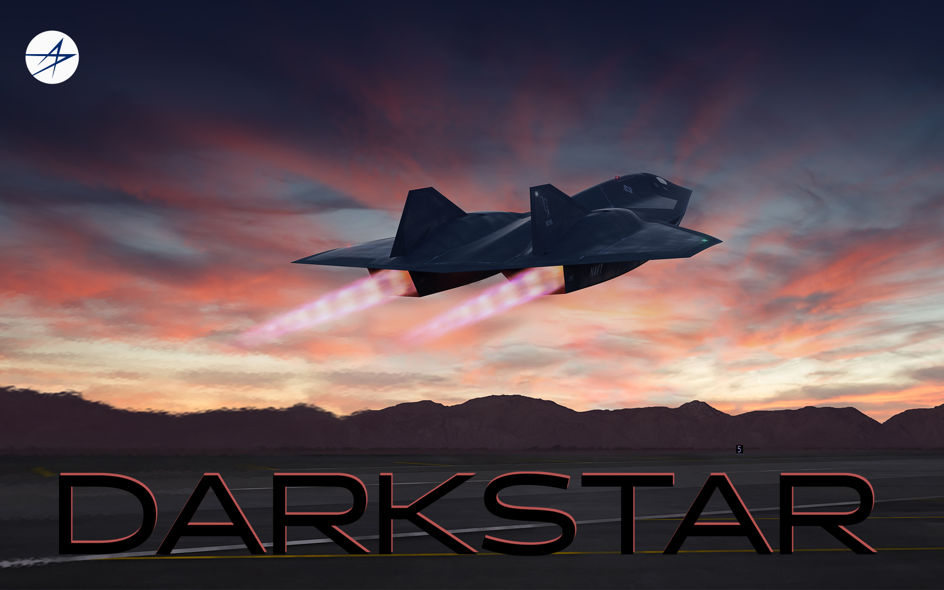 Fighterman_FFRC Martin which designed the Darkstar for #TopGunMaverick put up a page dedicated to the fictional experimental hypersonic jet, and provided us with some neat wallpaper