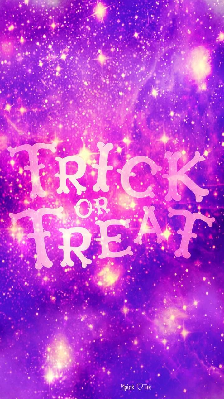 Trick Or Treat Galaxy Wallpaper #androidwallpaper #iphonewallpaper # wallpaper #galaxy #sparkle #glitter. Galaxy wallpaper, Cool background, Halloween background