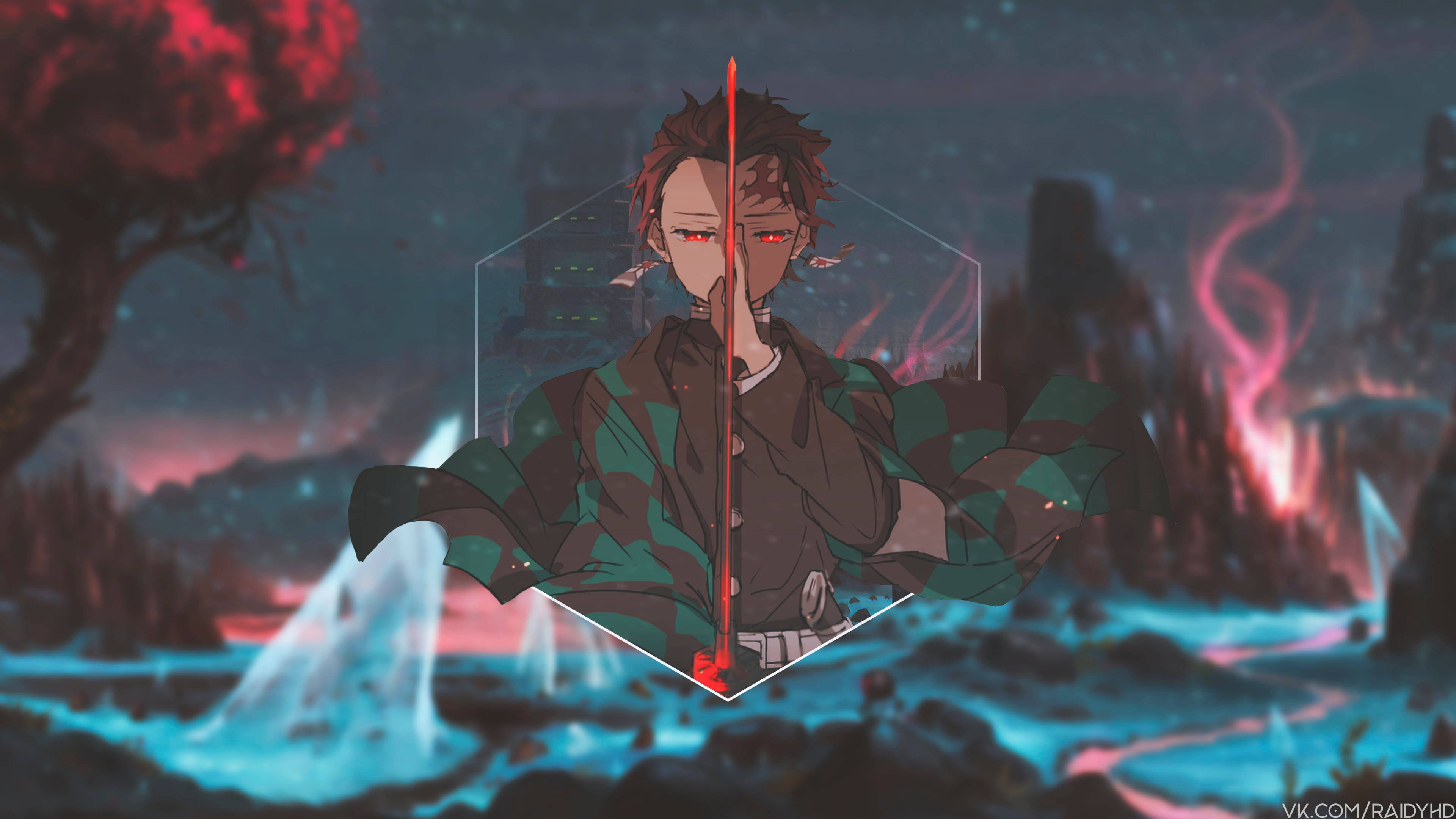 Download Demon Slayer Tanjiro Deskk Wallpaper