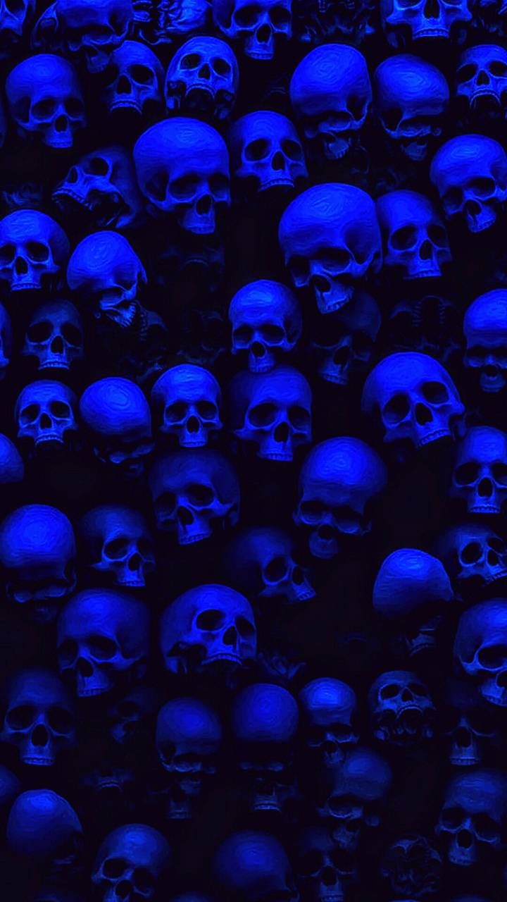 Download Blue skull wallpaper by DMAN7734 now. Browse millions of popular de. Skull wallpaper, Black and blue wallpaper, Dark blue wallpaper