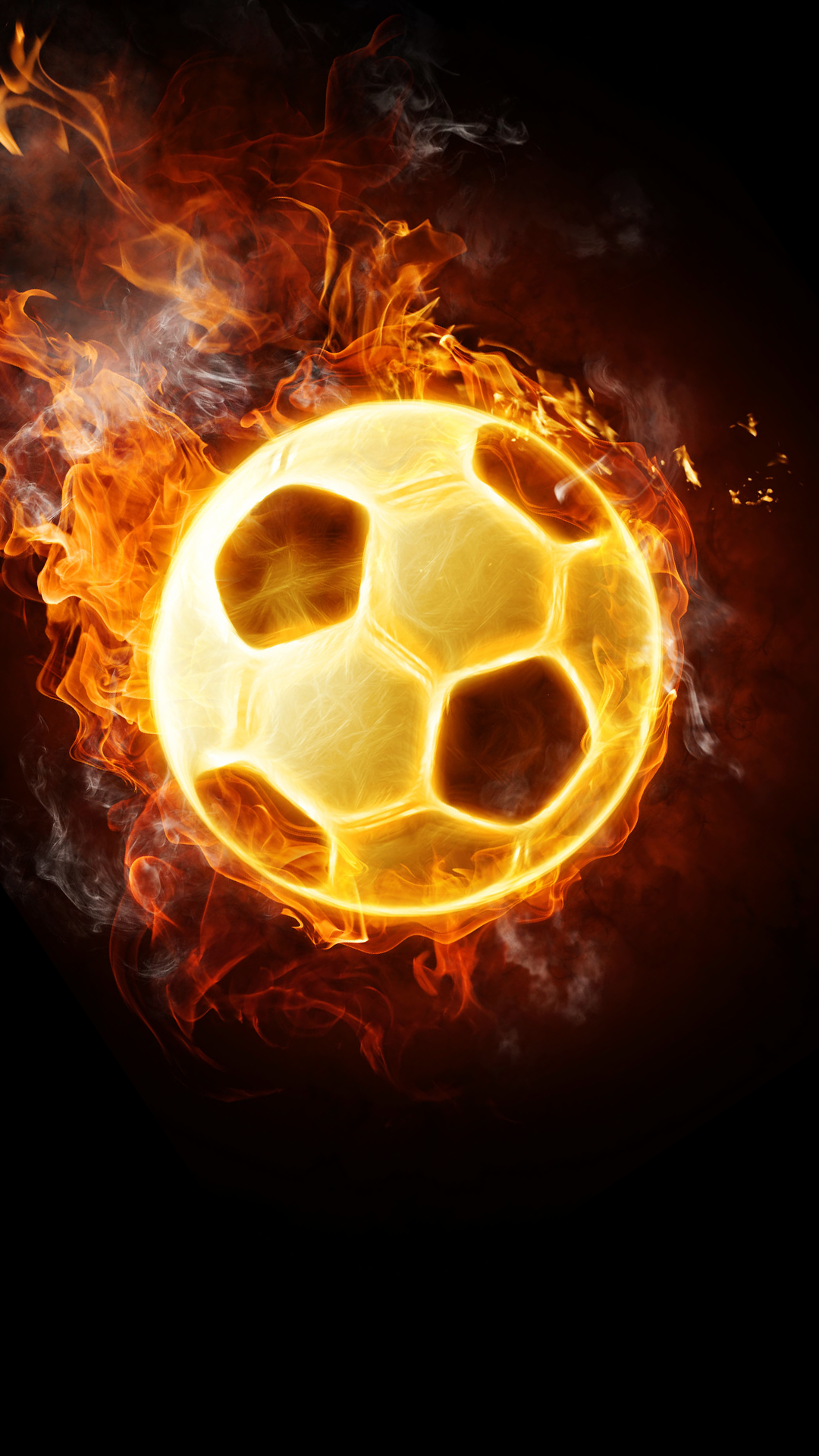 Flaming Football iPhone 13 Pro Max Wallpaper