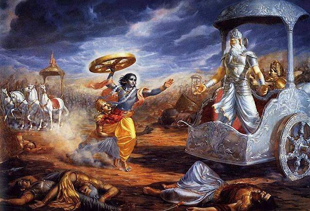 Krishna with chakra (wheel). Krishna art, Hindu art, Hinduism art
