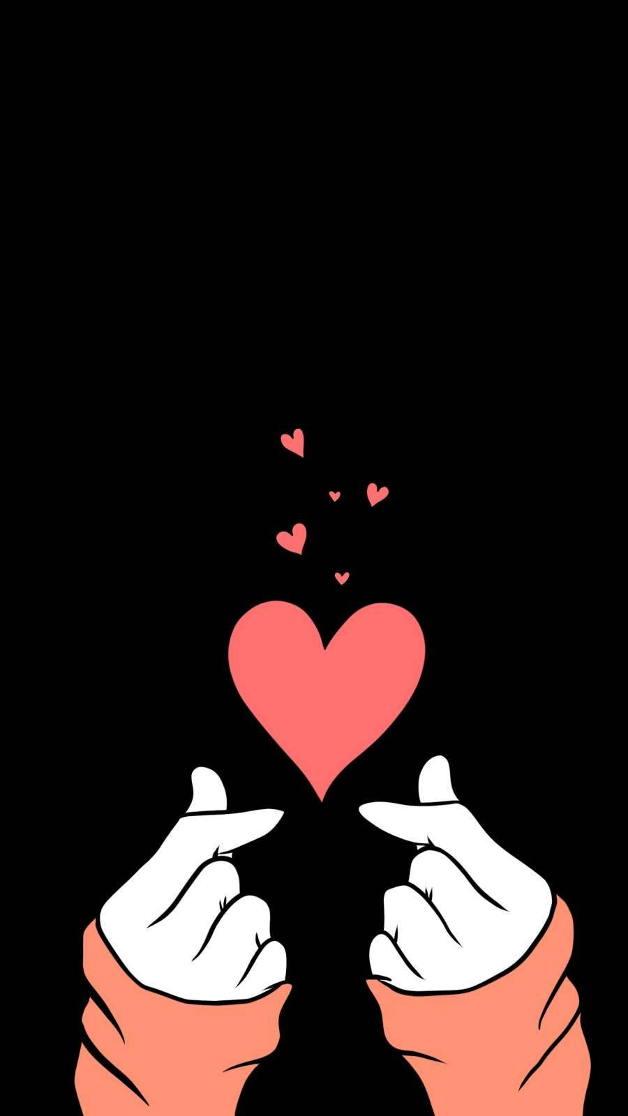 Download Heart Fingers Love Phone Wallpaper