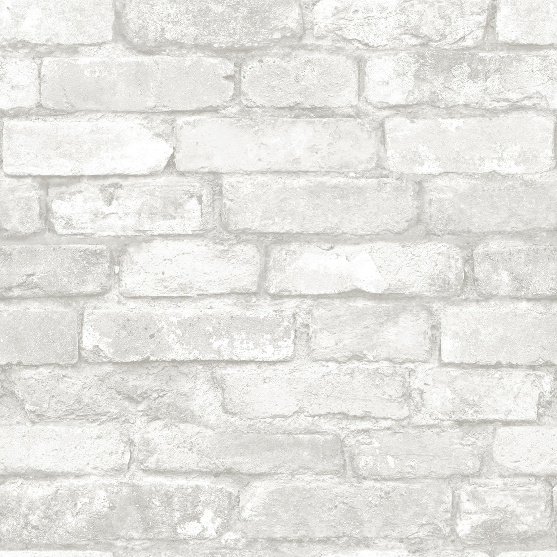 NuWallpaper NU3010 Grey and White Brick Peel & Stick Wallpaper, Multicolor