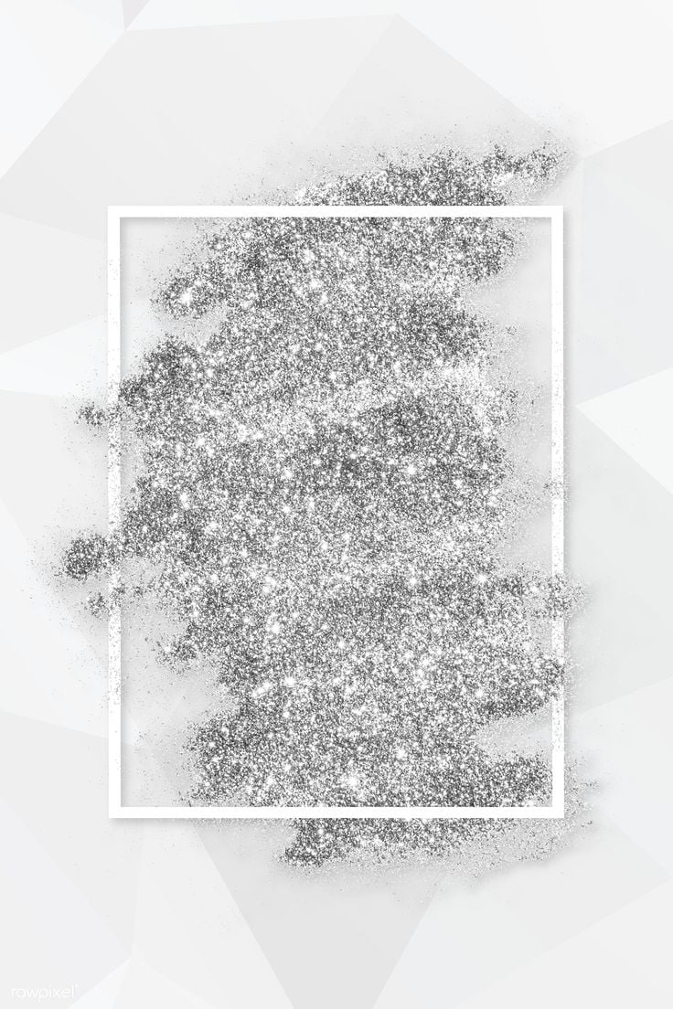Silver glitter with a white frame on a gray background illustration. free image by. Gold wallpaper background, White glitter background, Pink glitter background