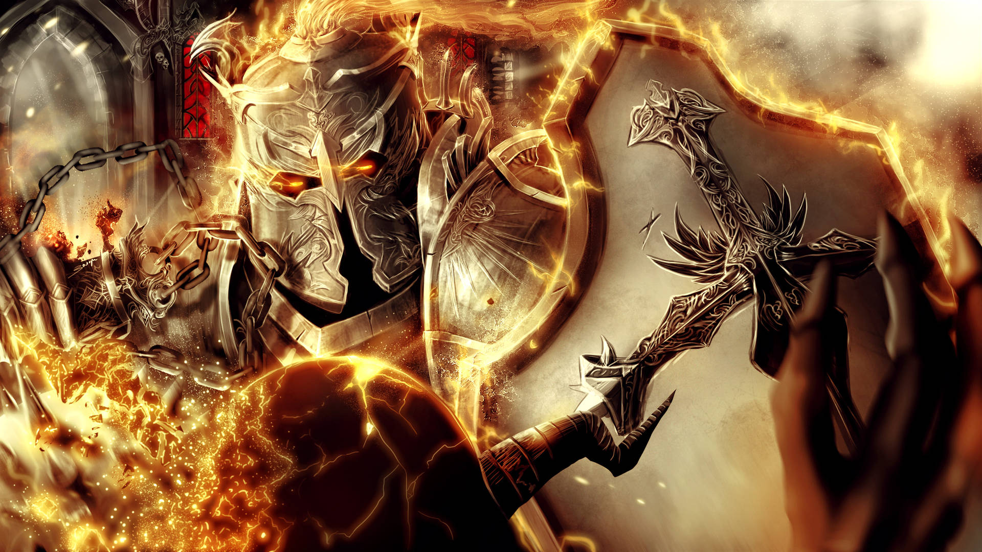 Download Diablo 3 Fire Crusader Wallpaper