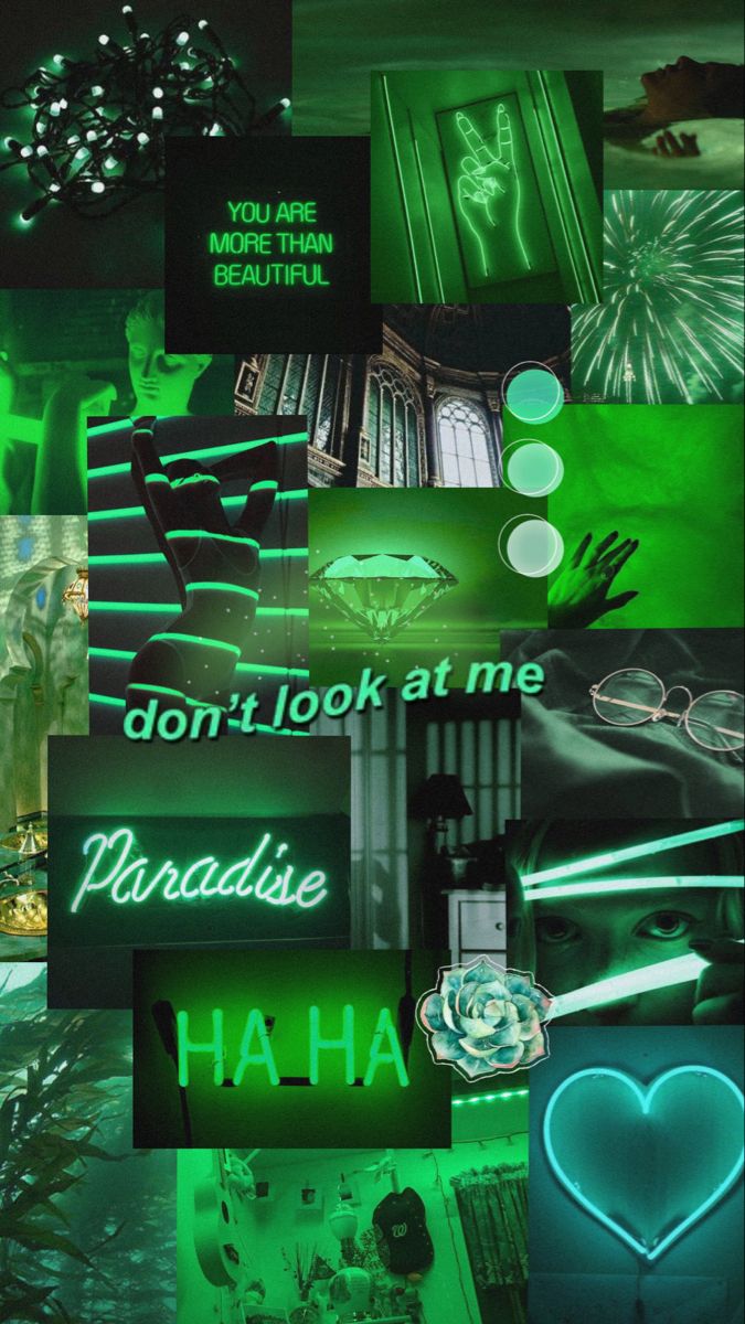 collage green aesthetic
