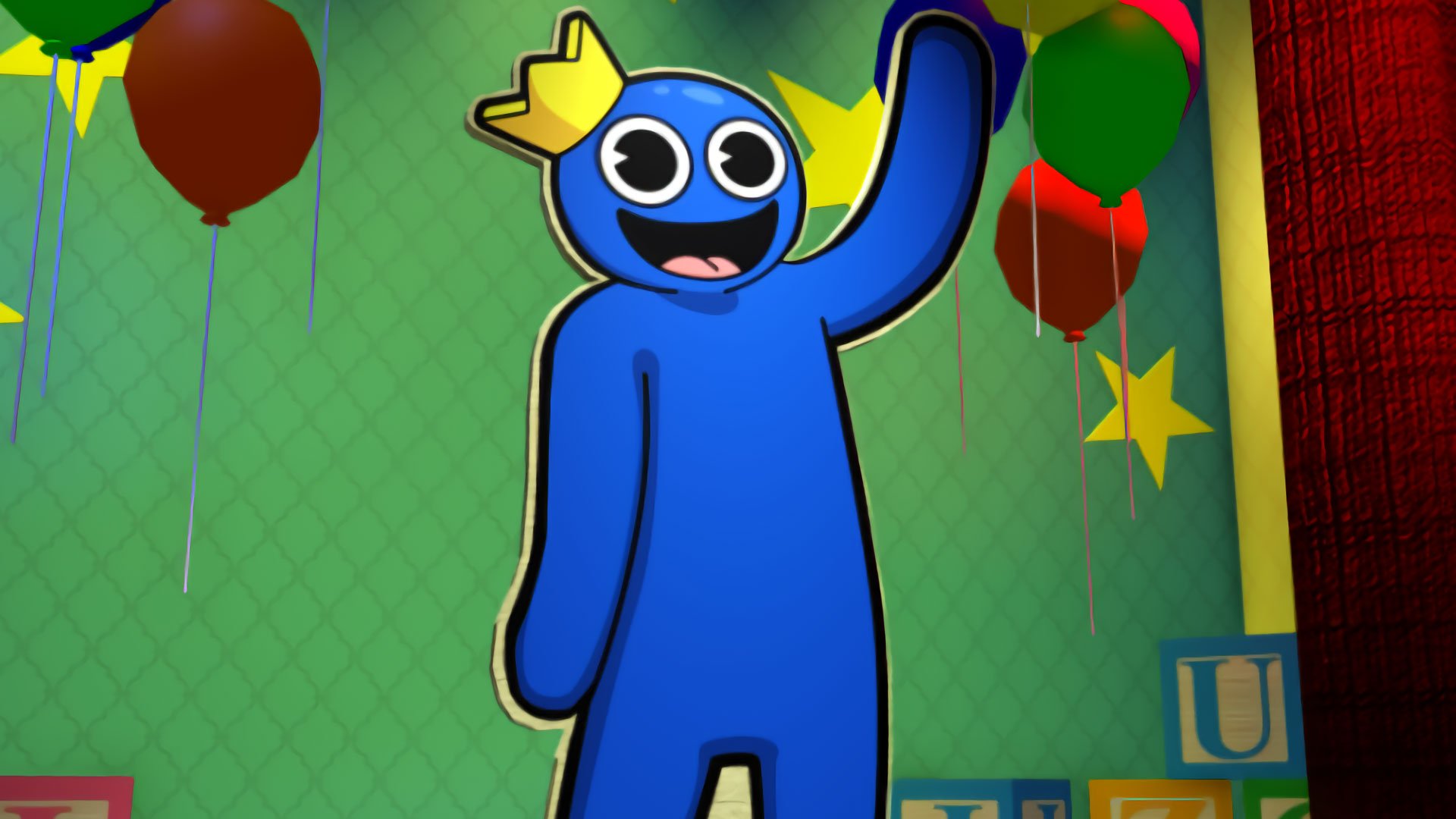 Blue form Rainbow Friends Roblox Game