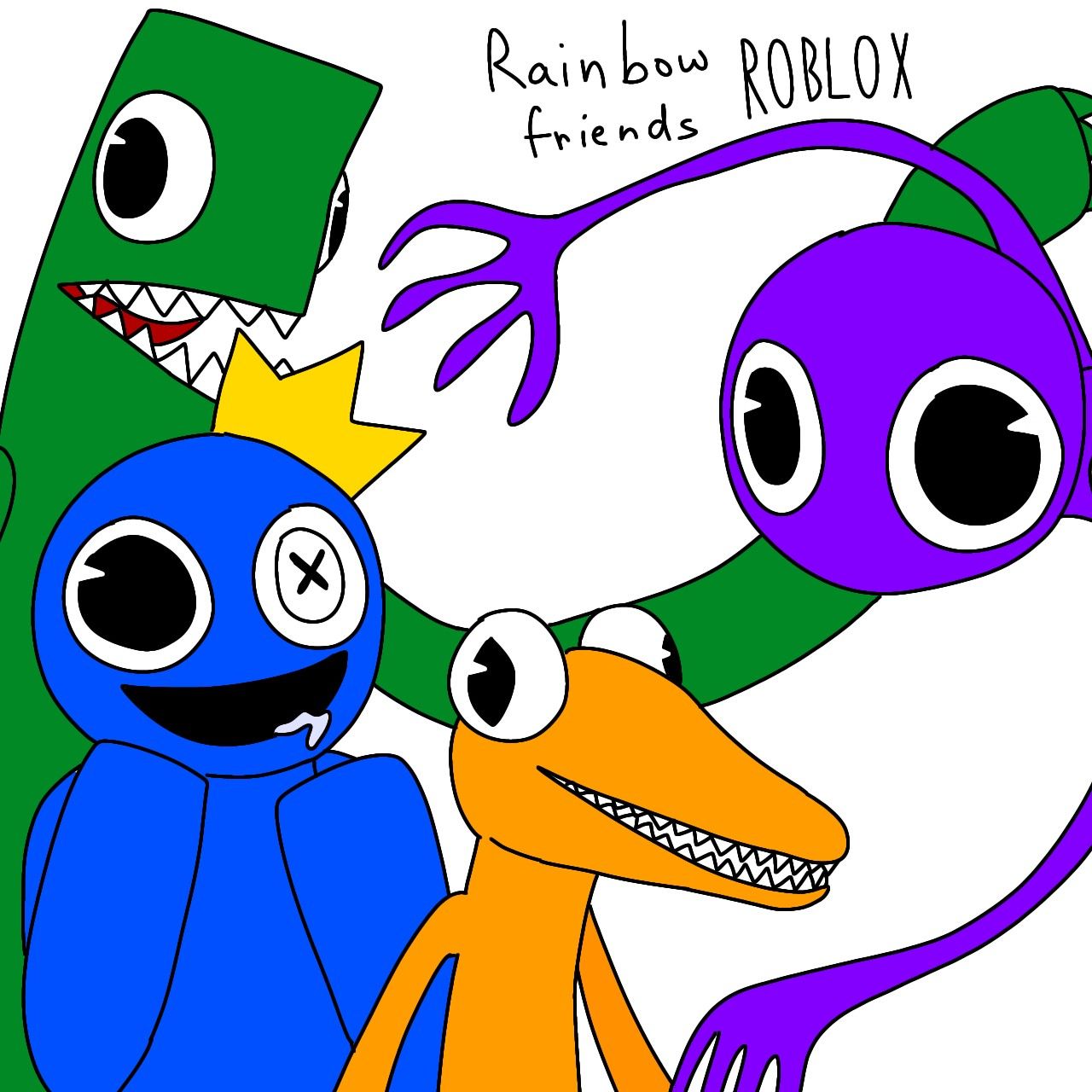 Rainbow friends roblox. Rainbow, Friends wallpaper, Drawings of friends