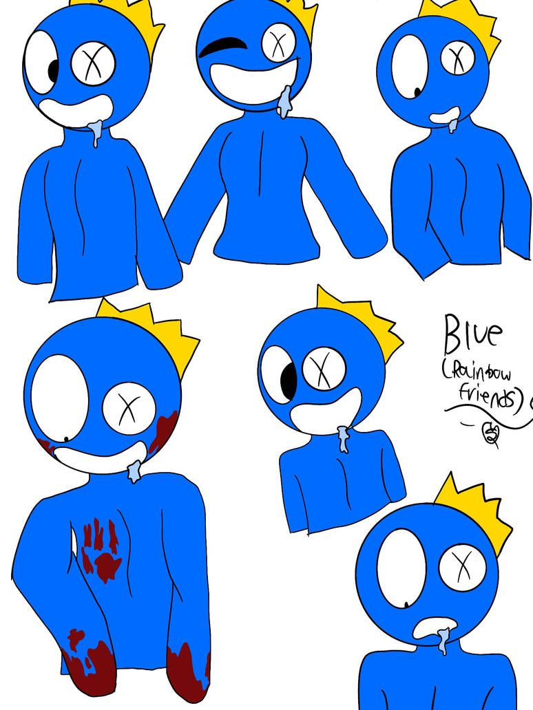 Rainbow friends blue and Red  Drawings of friends, Cute drawings