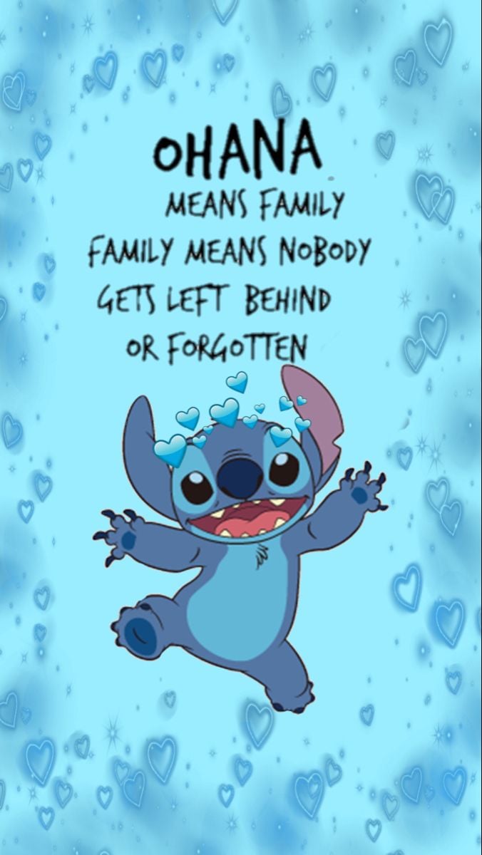 Stitch wallpaper Ohana means family. Lilo and stitch quotes, Lilo and stitch drawings, Stitch drawing
