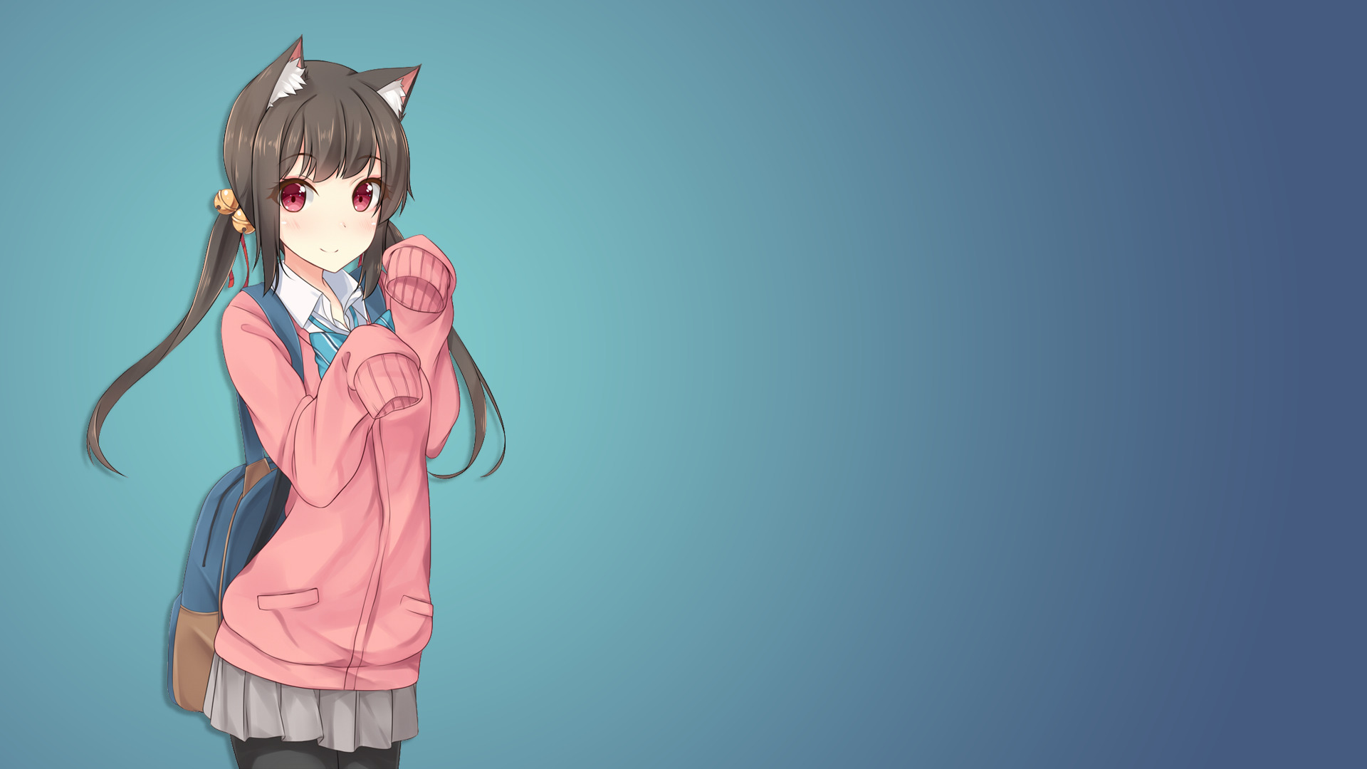 Adorable Cat Girl Anime HD Wallpaper