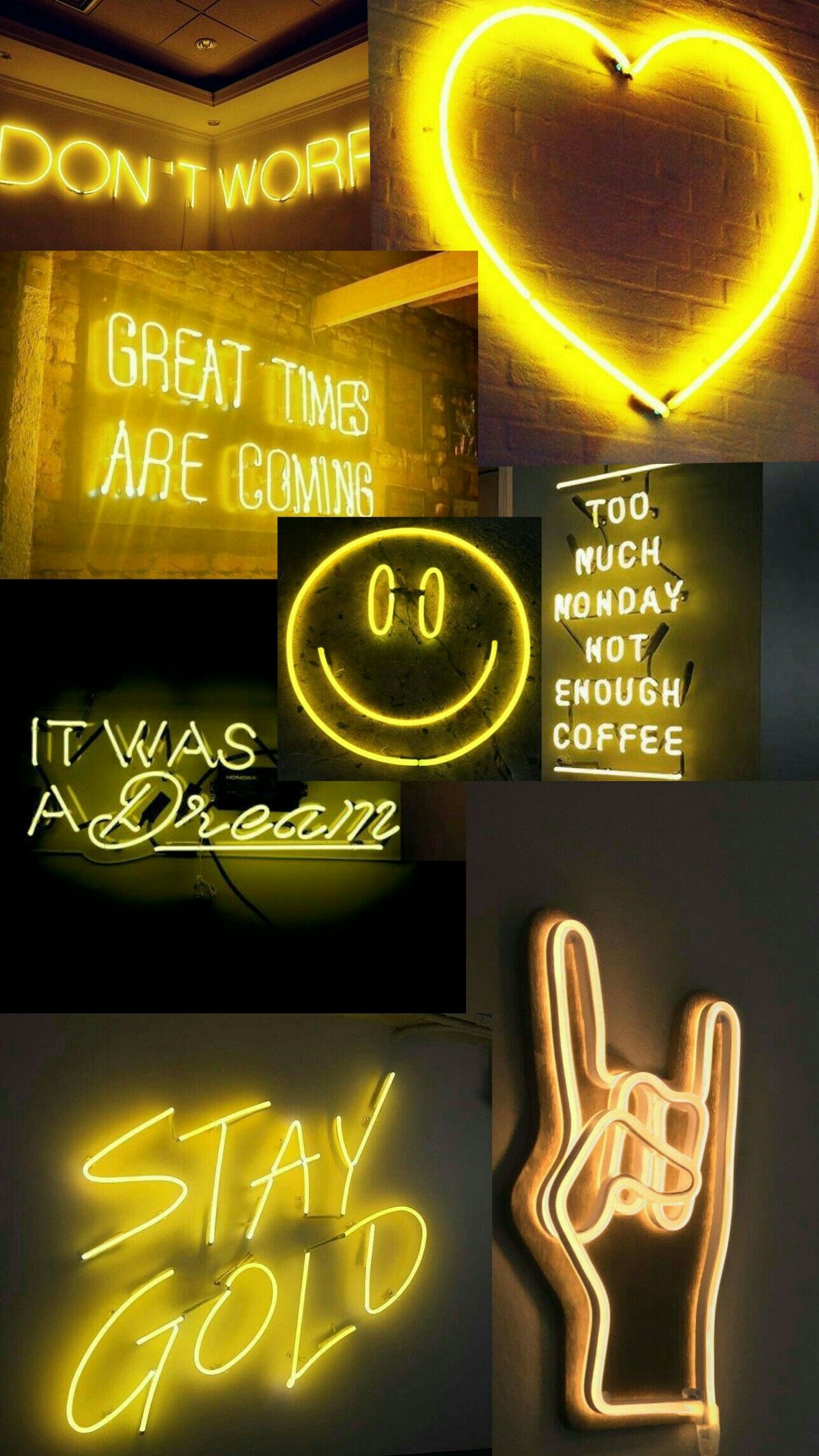 Neon yellow aesthetic. iPhone wallpaper yellow, Funny facts, Pretty wallpaper