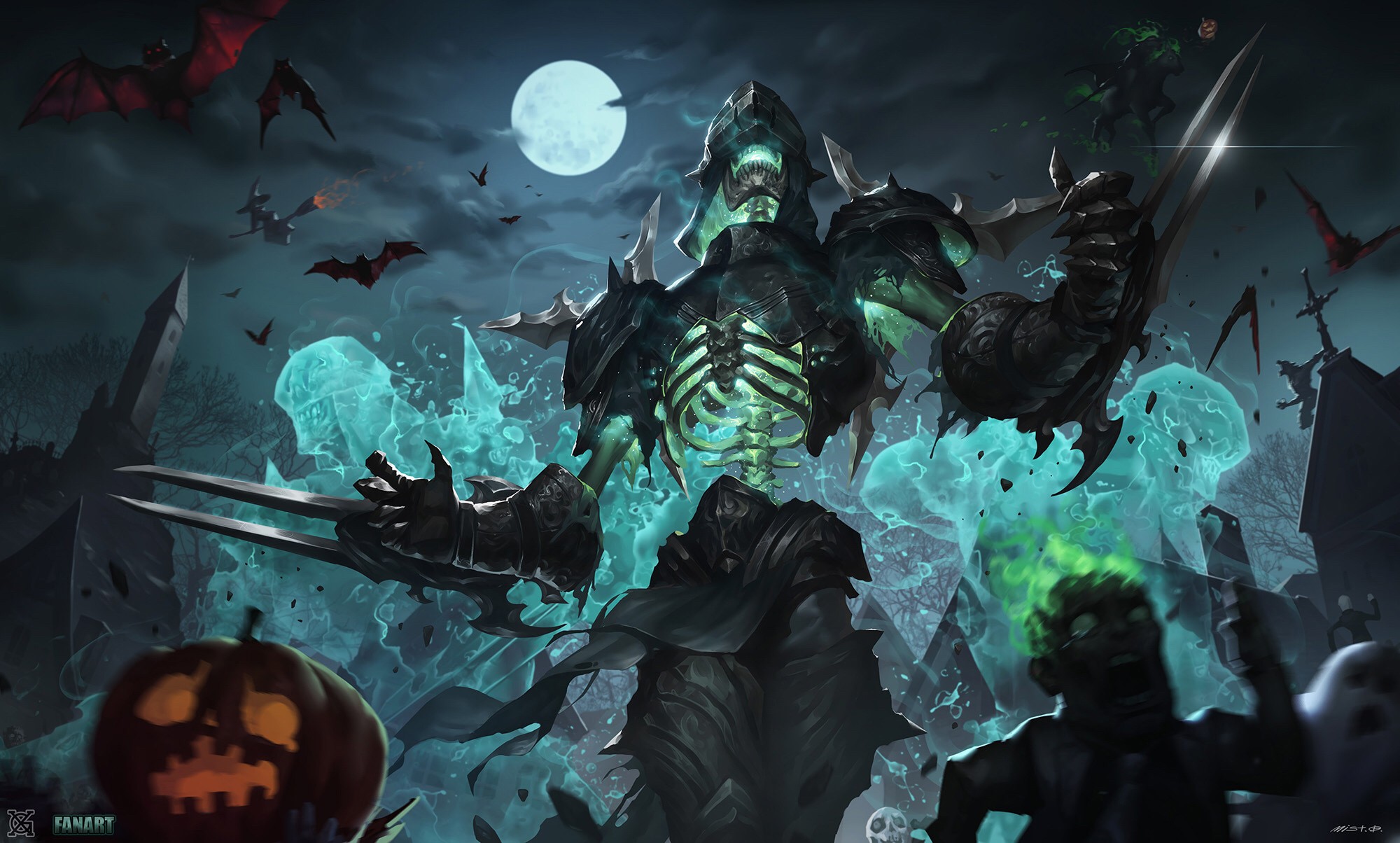 Halloween Undead Zed. Wallpaper & Fan Arts. League Of Legends