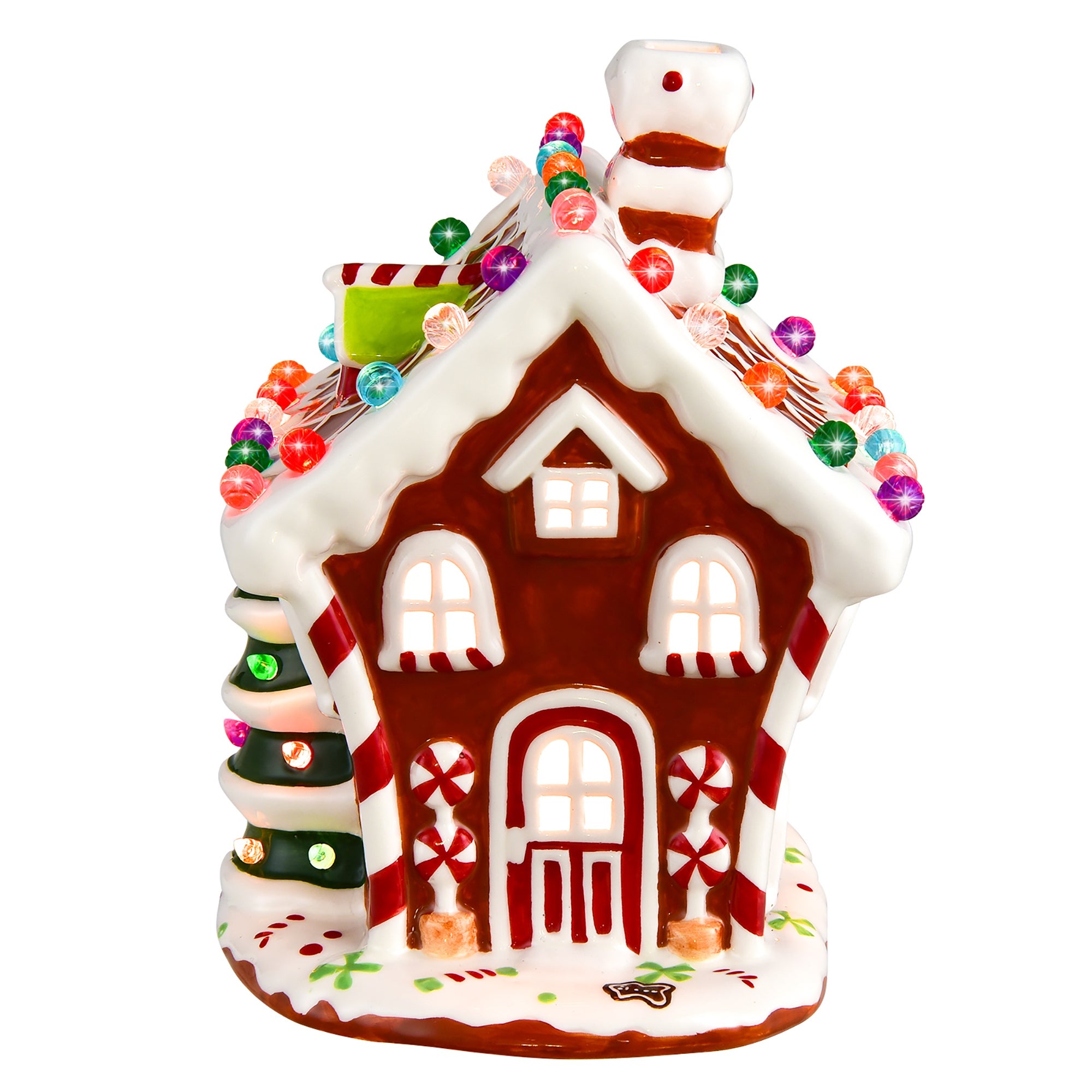 Costway Ceramic Village House Hand Painted Decor Christmas W/ 44 Details