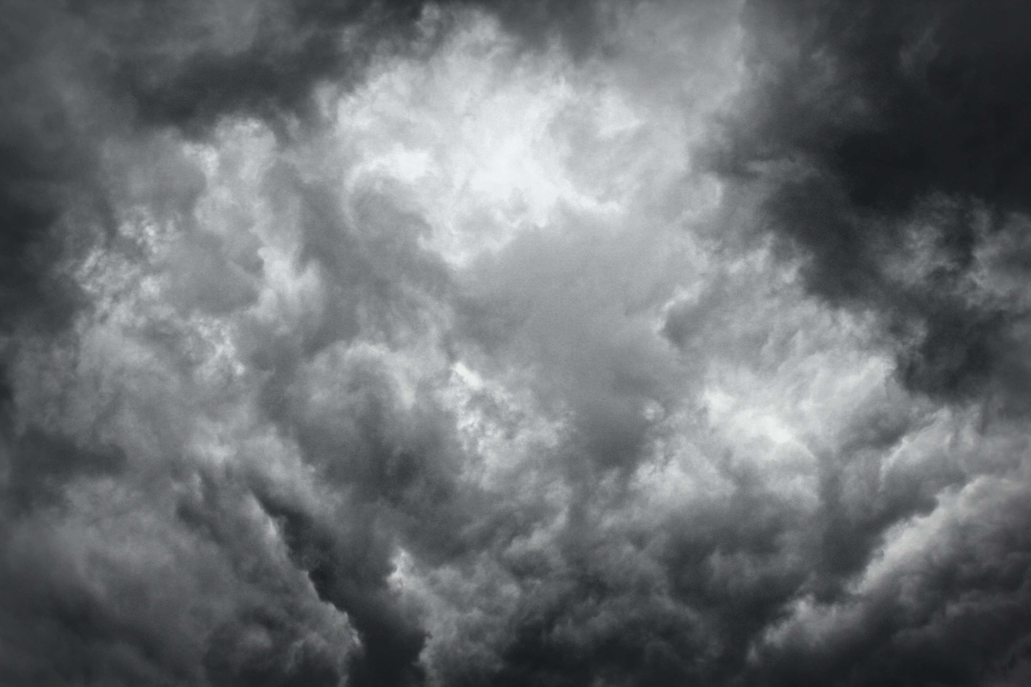 clouds, dark clouds, foreboding, gray, grey, grim, overcast, rainy clouds, stormy clouds, turbulent clouds Gallery HD Wallpaper