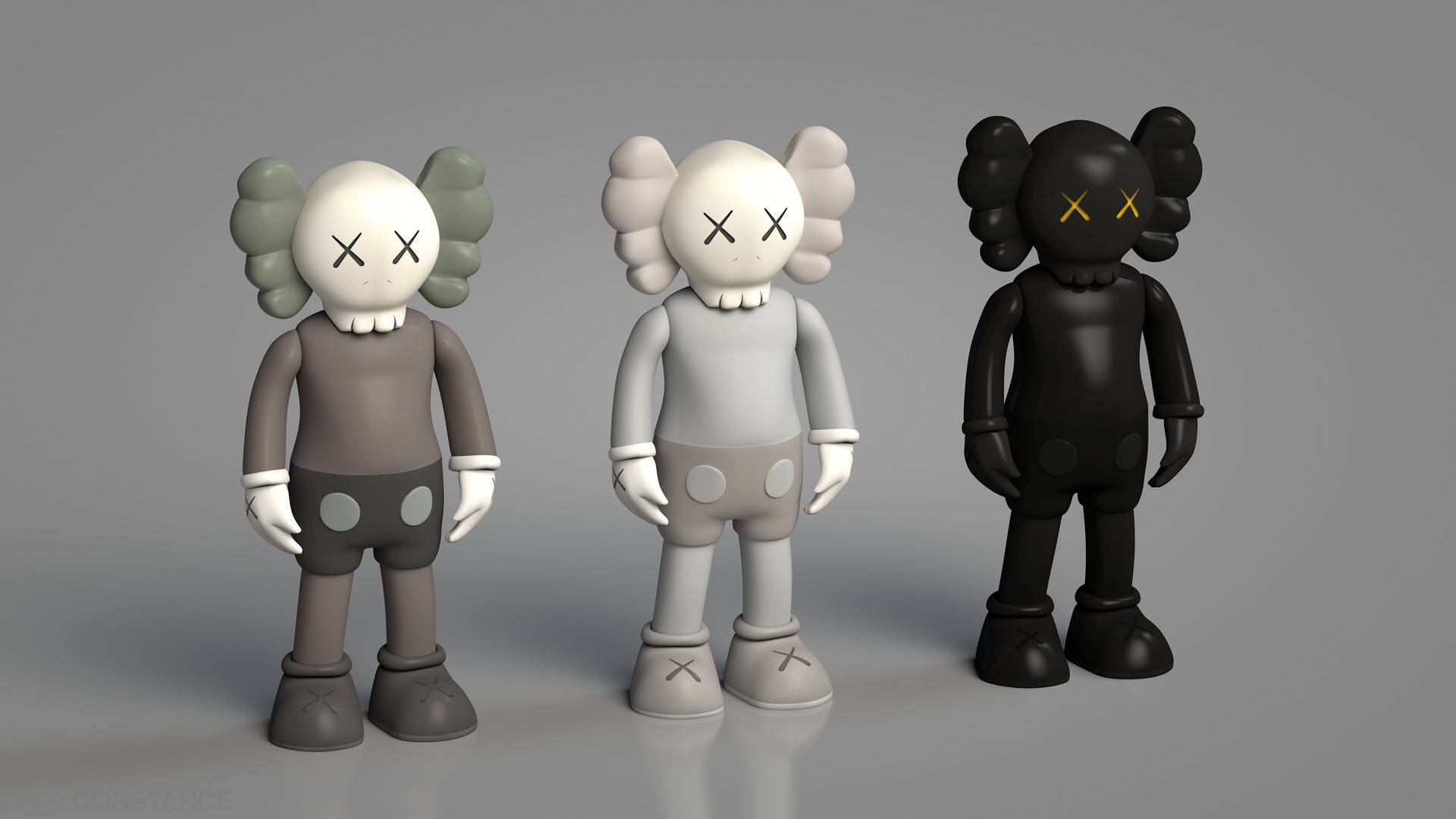 Download Three Kaws Companion Figure Wallpaper