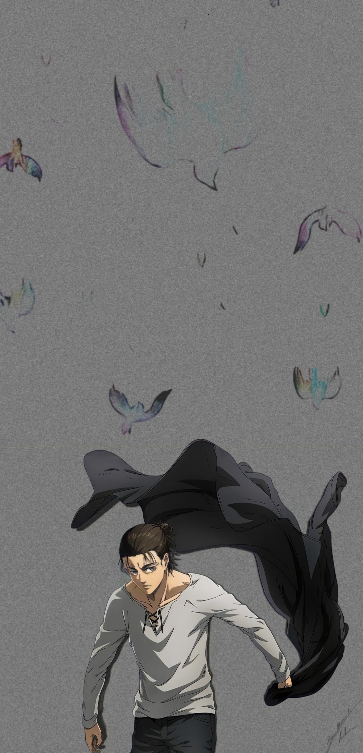 Eren Jäeger season's theme mobile wallpaper (made by me)