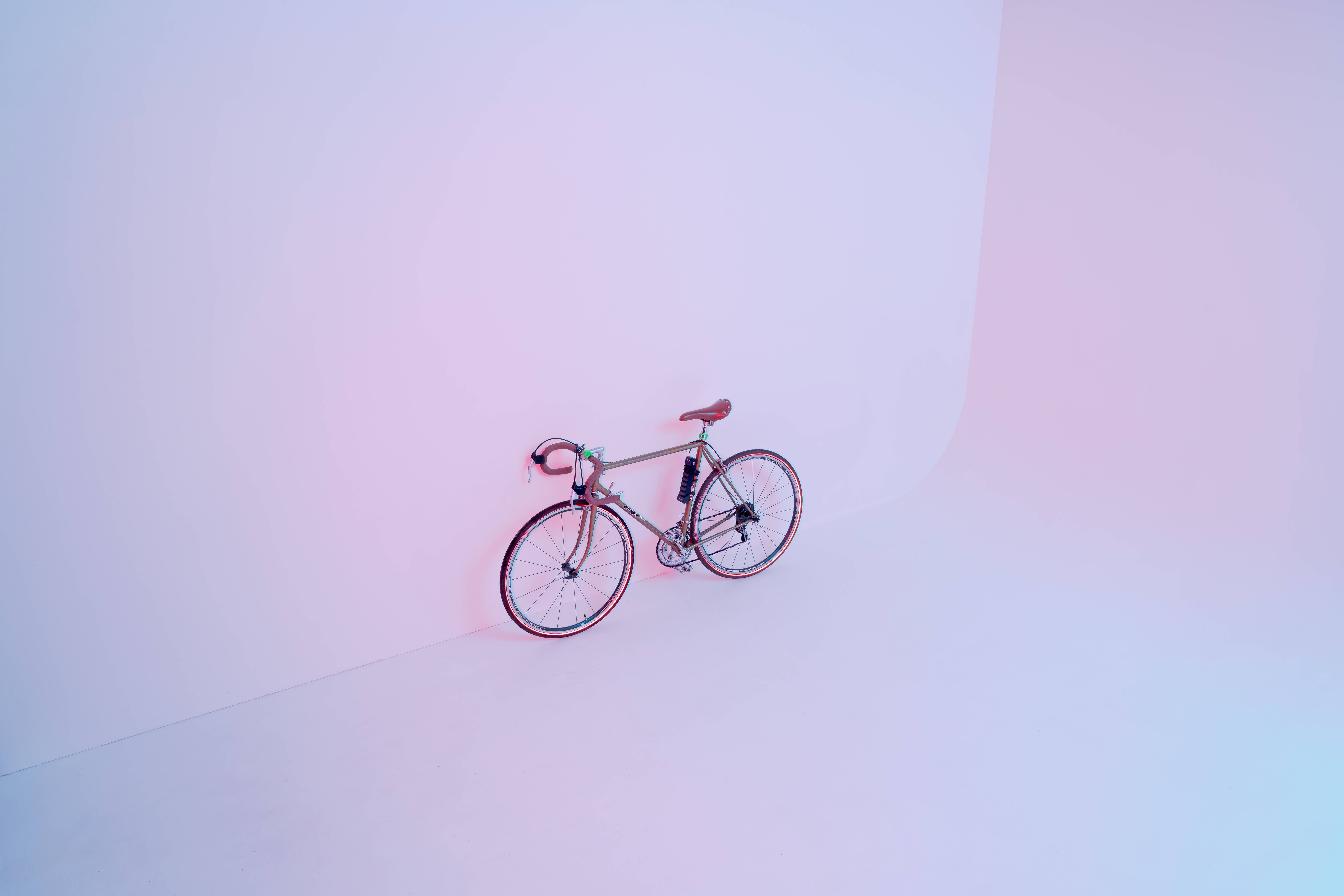Download Bicycle In Ombre Room Wallpaper