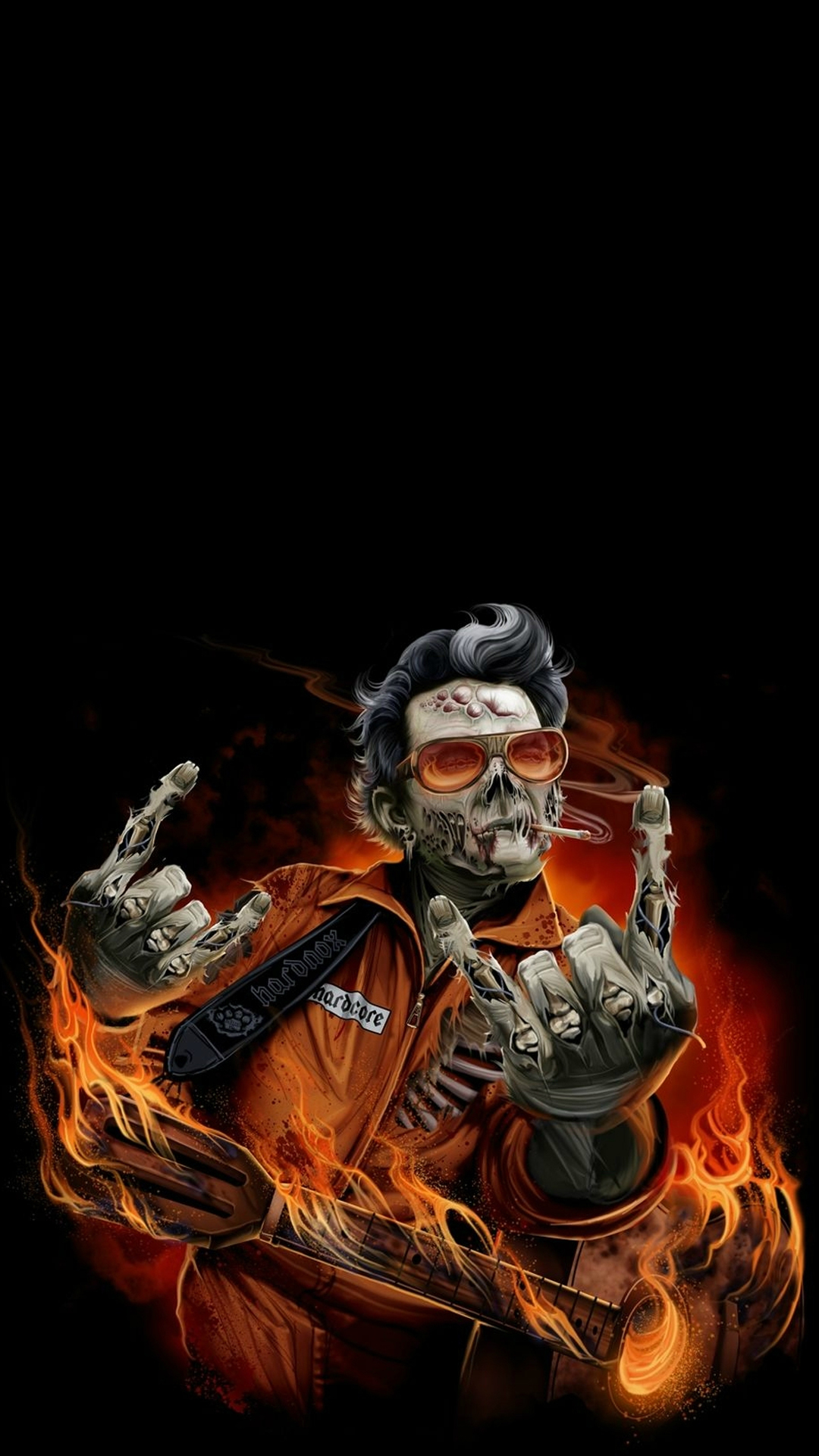 Hard rock zombie Halloween htc one wallpaper