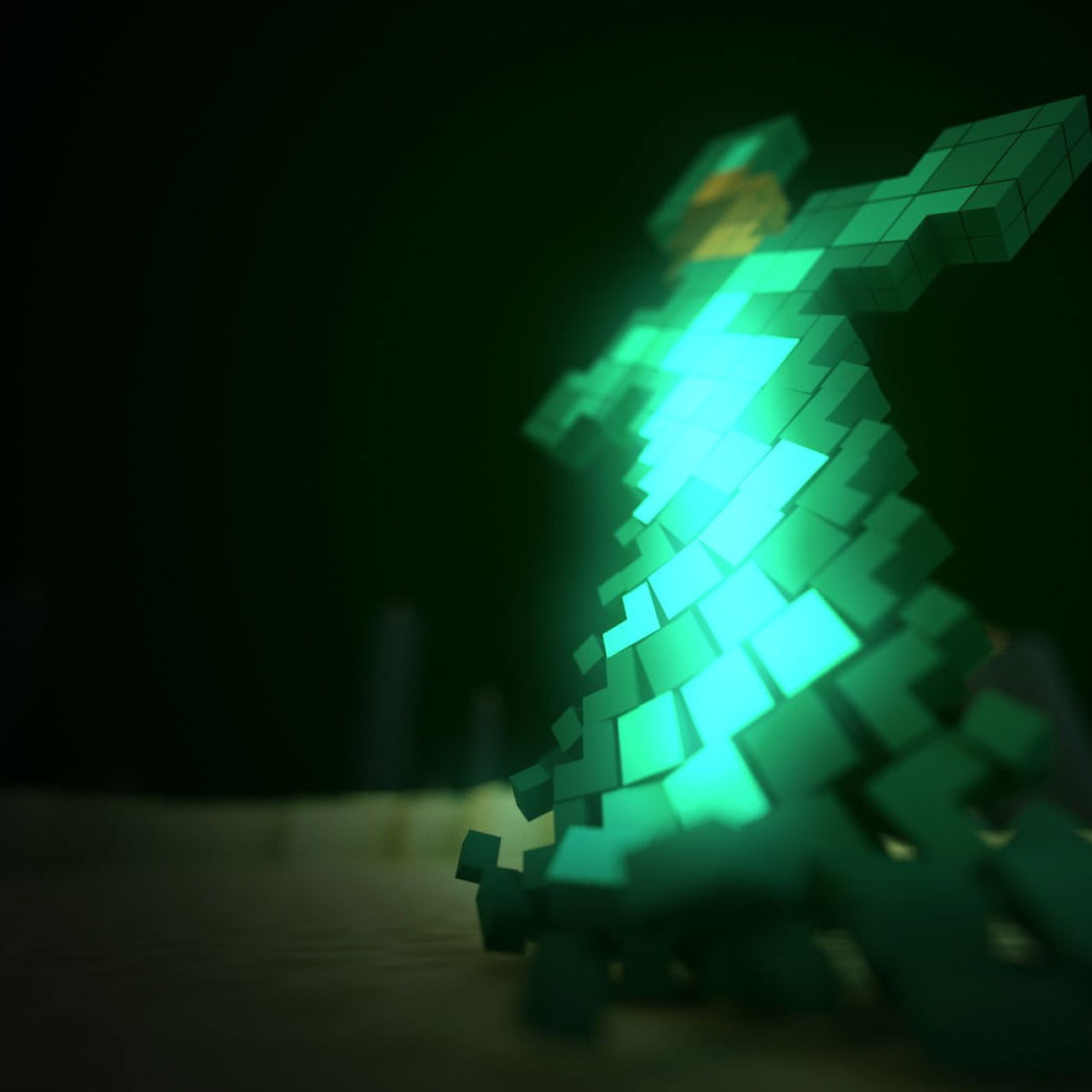 Wallpaper Green Minecraft Cross Lamp, Green Cross Lighted • Wallpaper For You