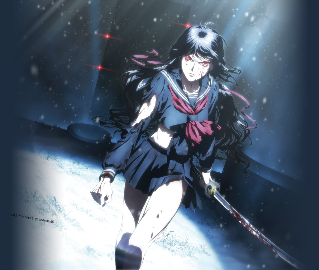 Blood C, Anime, Skirt, Katana Wallpaper HD / Desktop and Mobile Background
