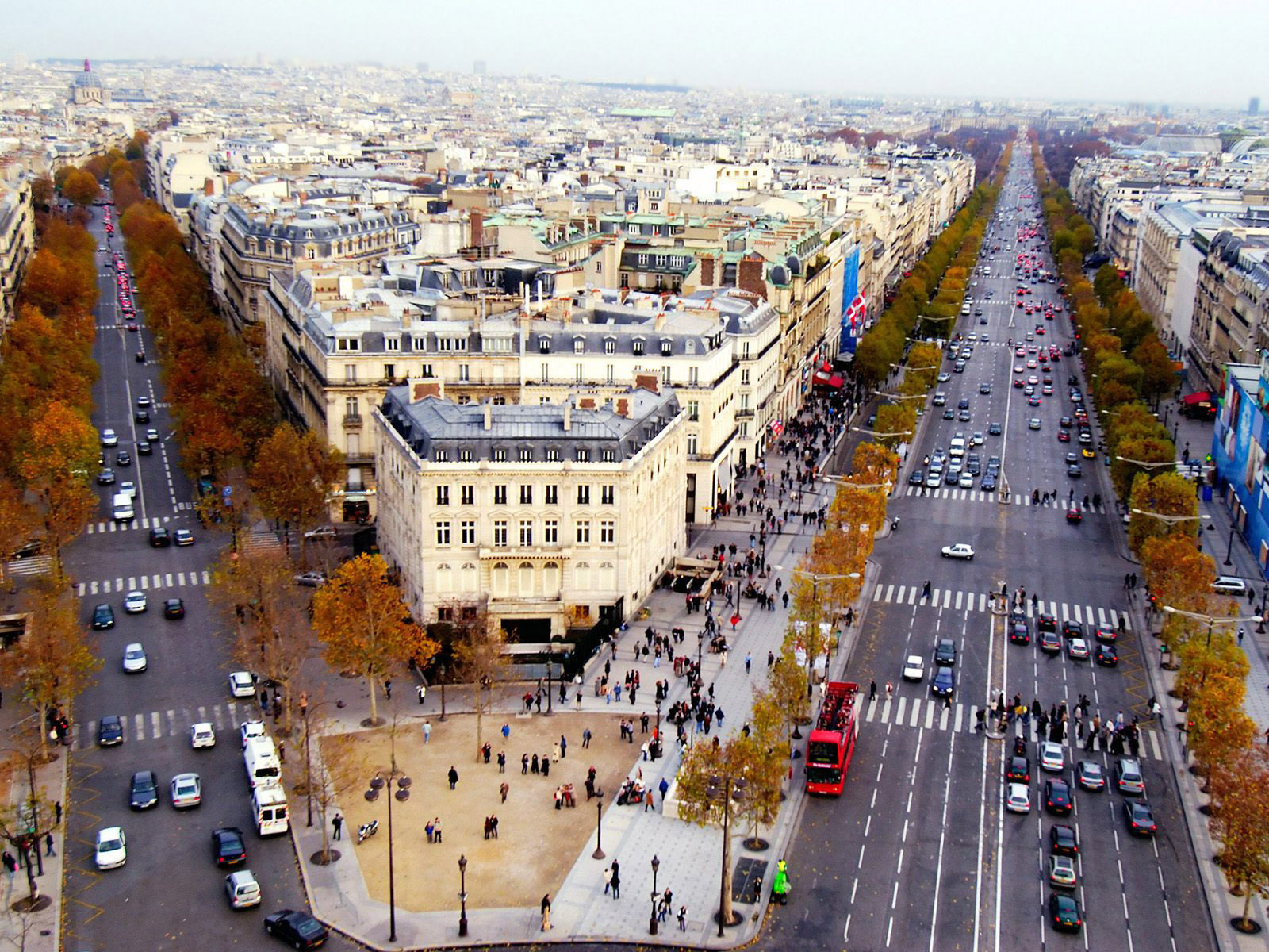Image Paris France Autumn Roads Street Houses Cities