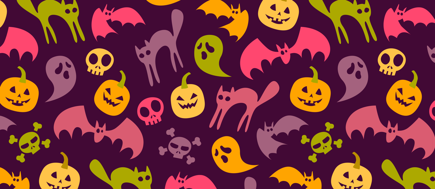 Neon Halloween Pattern Background Coffee Mug
