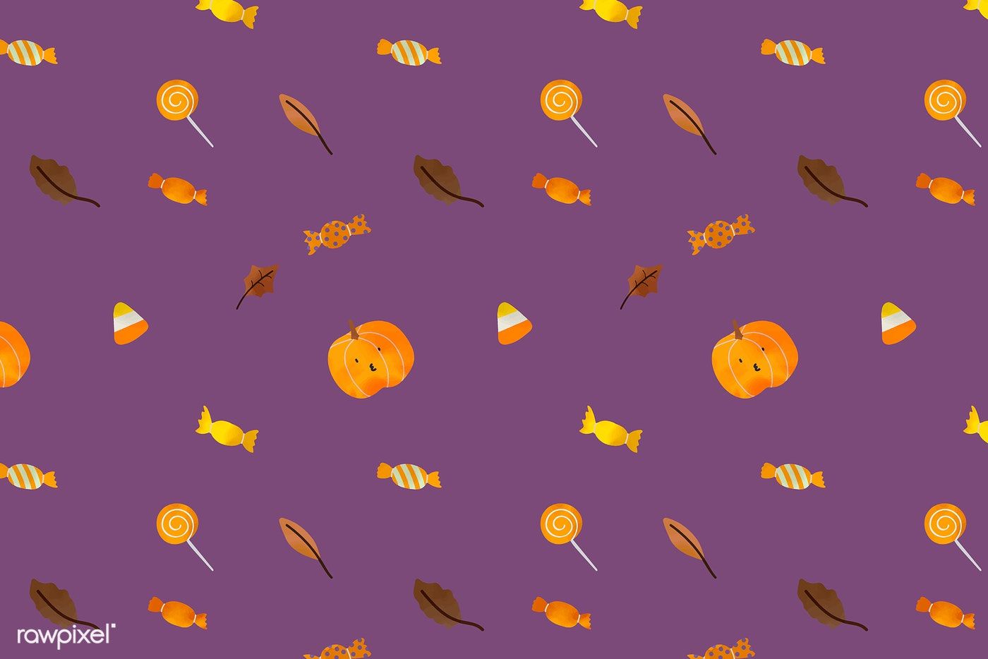 Halloween patterned seamless purple background vector / marinemynt. Halloween patterns, Purple background, Halloween vector