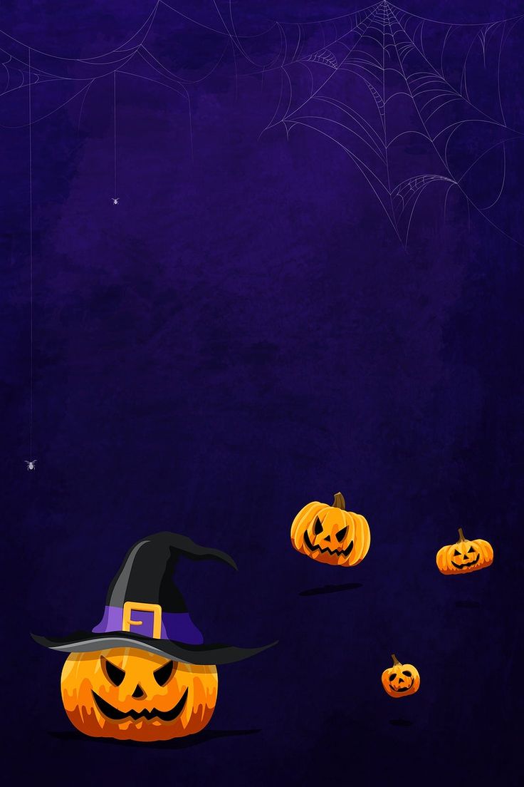Jack O'Lantern pattern on purple Halloween background vector. free image. Halloween , Halloween background, Spooky background