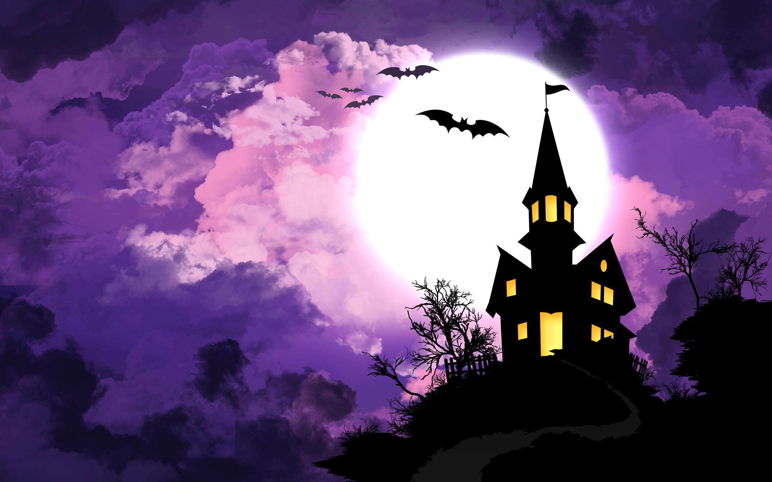 Halloween Purple And Orange Wallpapers Wallpaper Cave