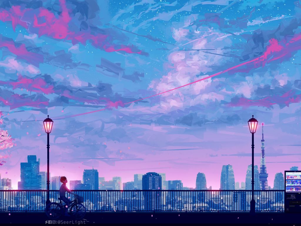 Anime 4K wallpaper for your desktop or mobile screen free and easy to download. Anime city, Scenery wallpaper, Anime wallpaper download