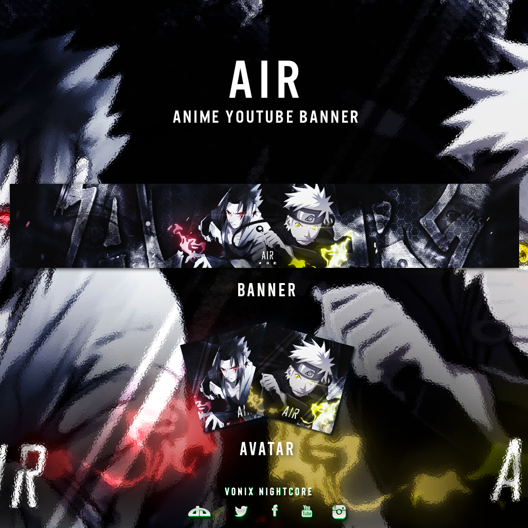 AIR youtube banner. Youtube banners, Youtube banner design, Free anime