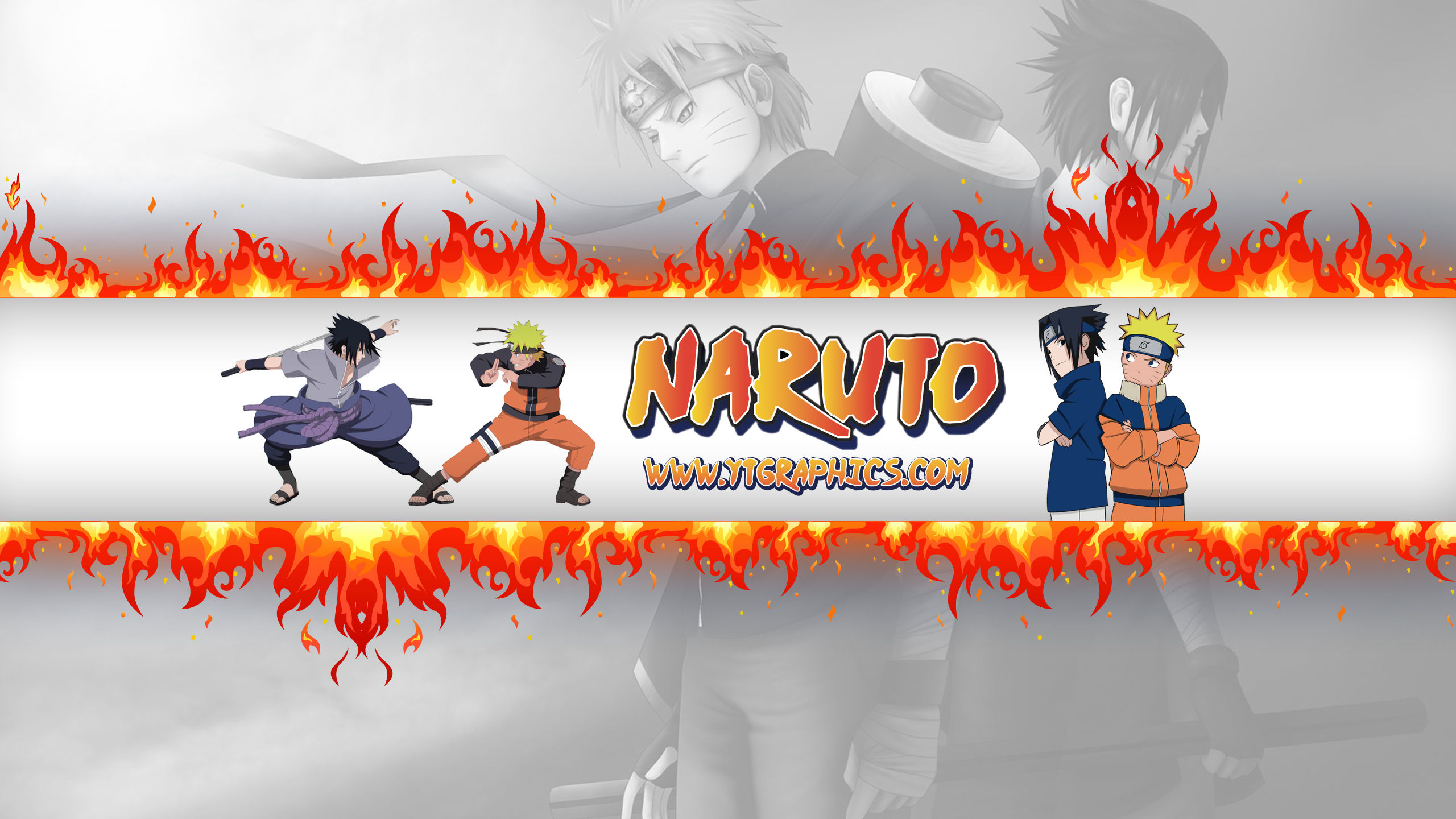 Naruto & Sasuke YouTube Channel Art Banner