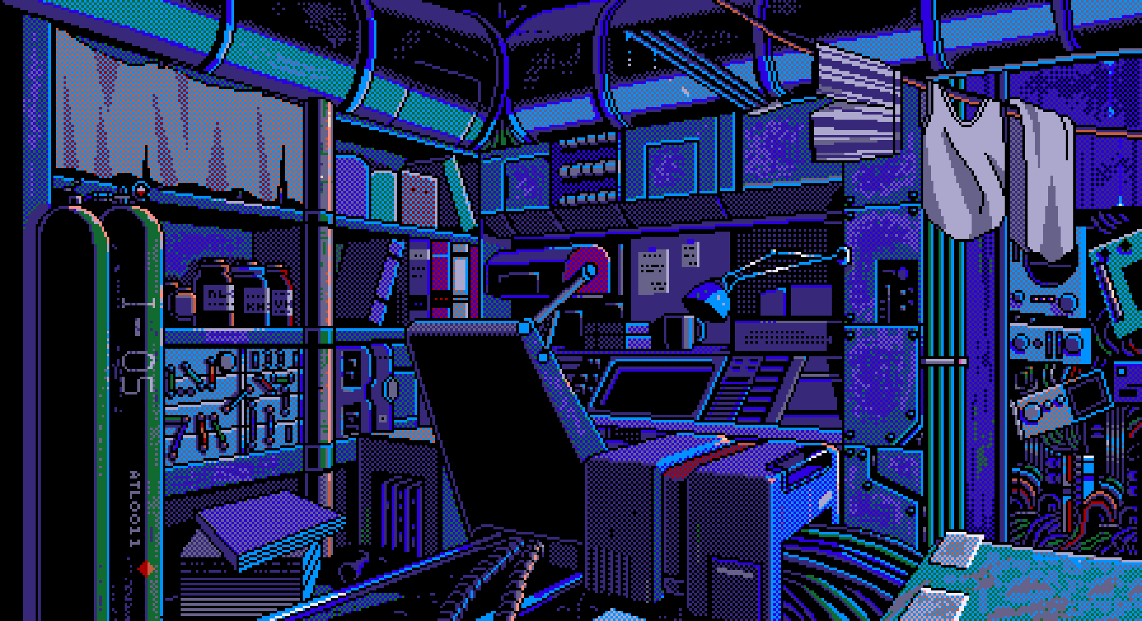 computer, pixelated, lamp, technology, pixel art, chair, books, pixels, digital art, shelves Gallery HD Wallpaper