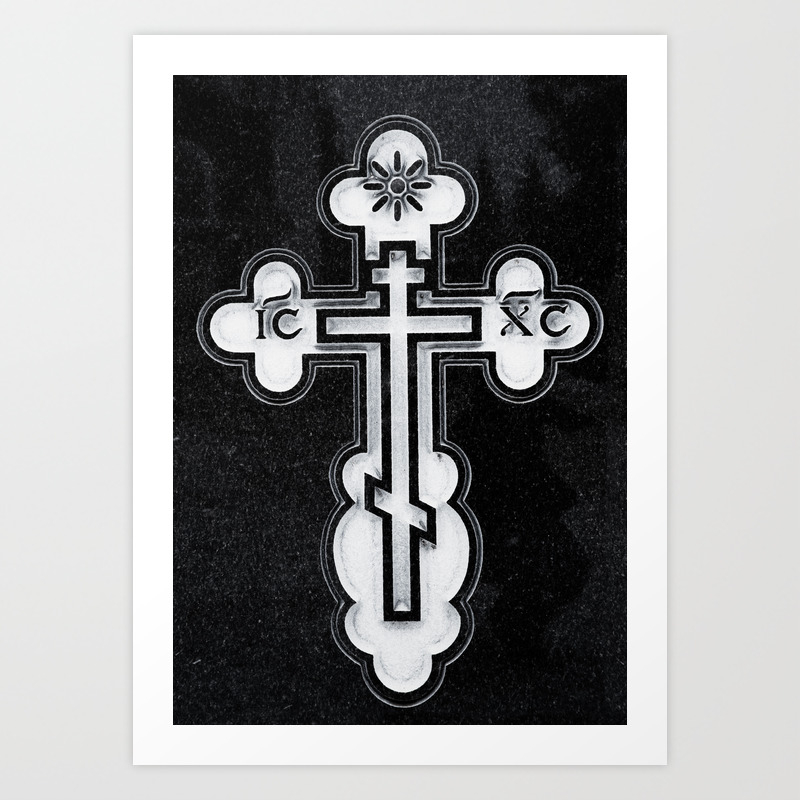 Russian Greek Orthodox Cross Art Print