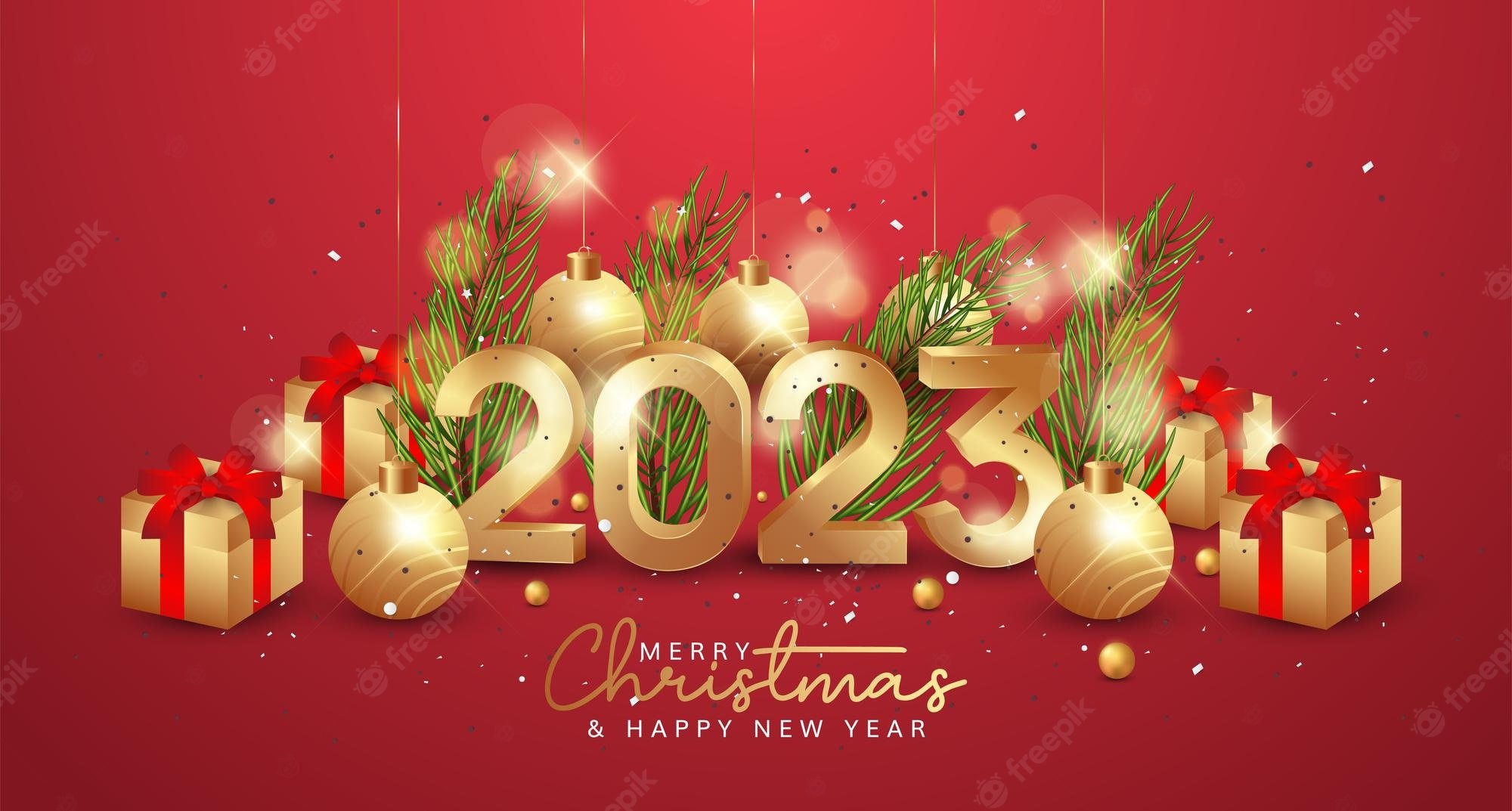 Merry Christmas And A Happy New Year 2023 Wallpapers Wallpaper Cave