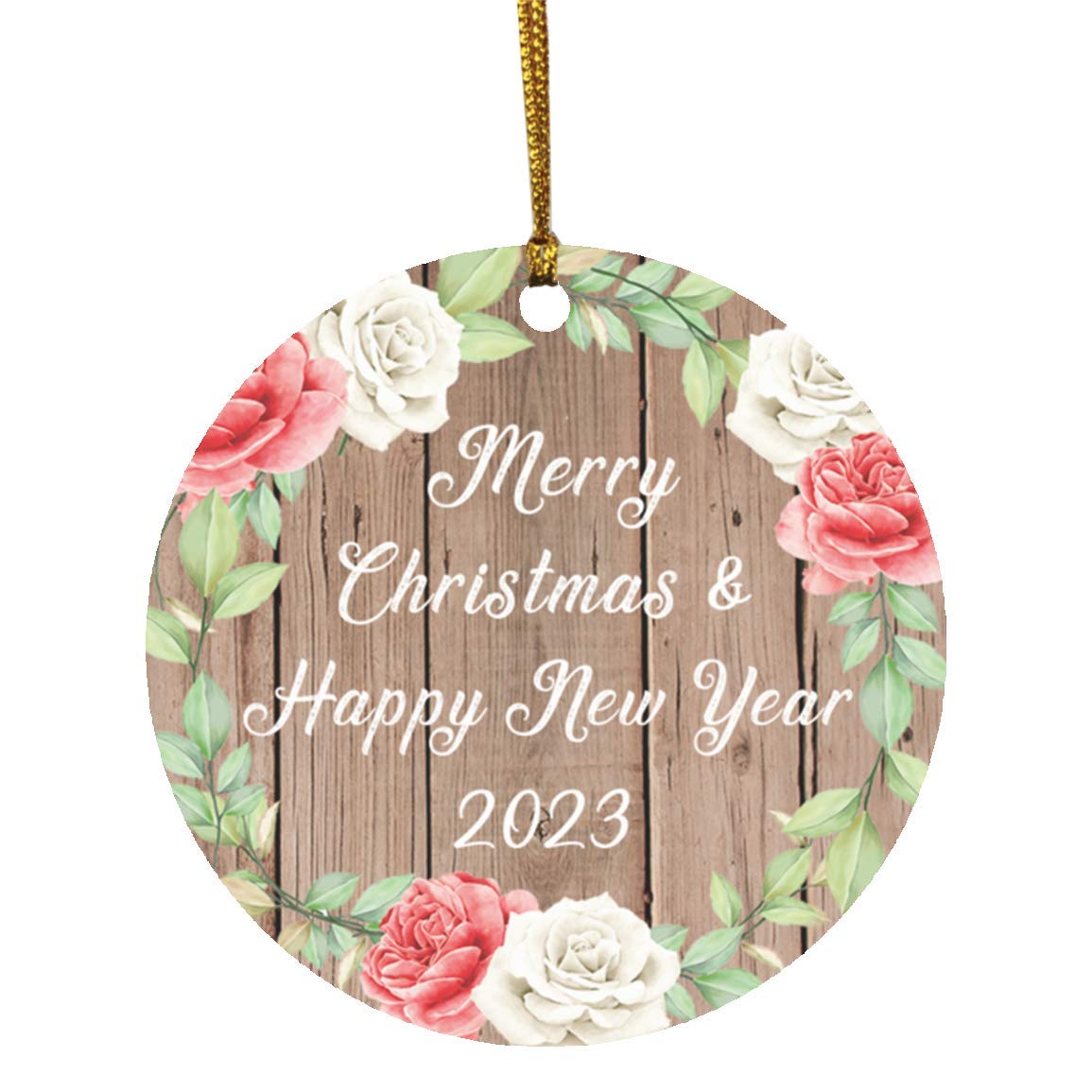Merry Christmas & Happy New Year 2023 Ornament B Christmas Tree Hanging Decoration Family Mom Dad Aunt Uncle Grand Parent Birthday Anniversary Thanksgiving Xmas, Home & Kitchen