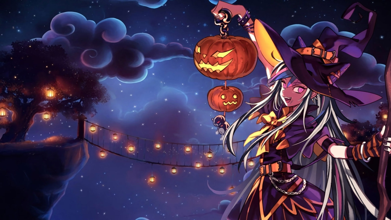 Wallpaper Danganronpa, Halloween, Witch, Anime Girls, Jack • Wallpaper For You