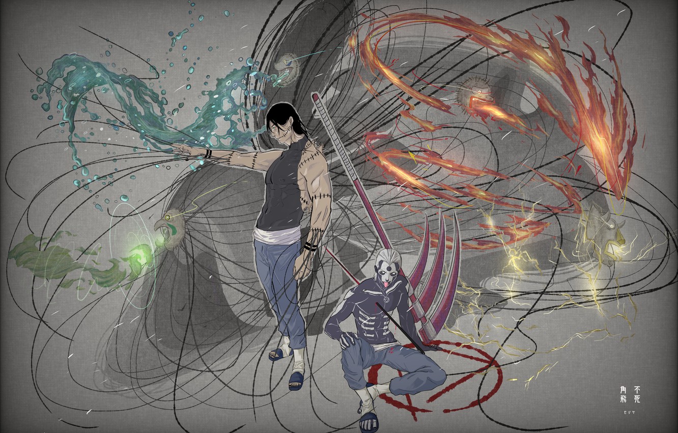 Wallpaper Naruto, Naruto, Hidan, Kakuzu image for desktop, section сёнэн