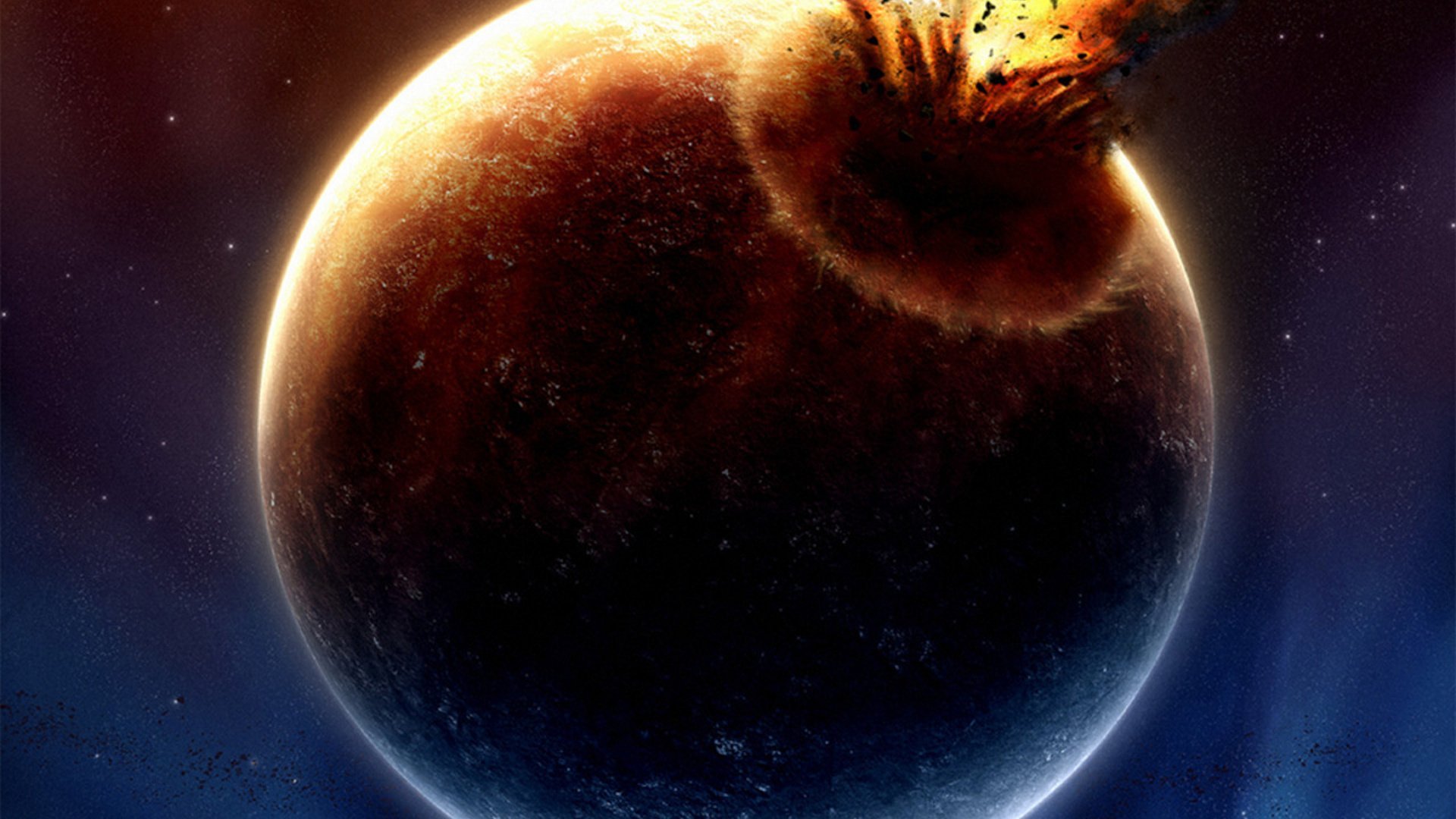 planet explosion end world asteroid planet